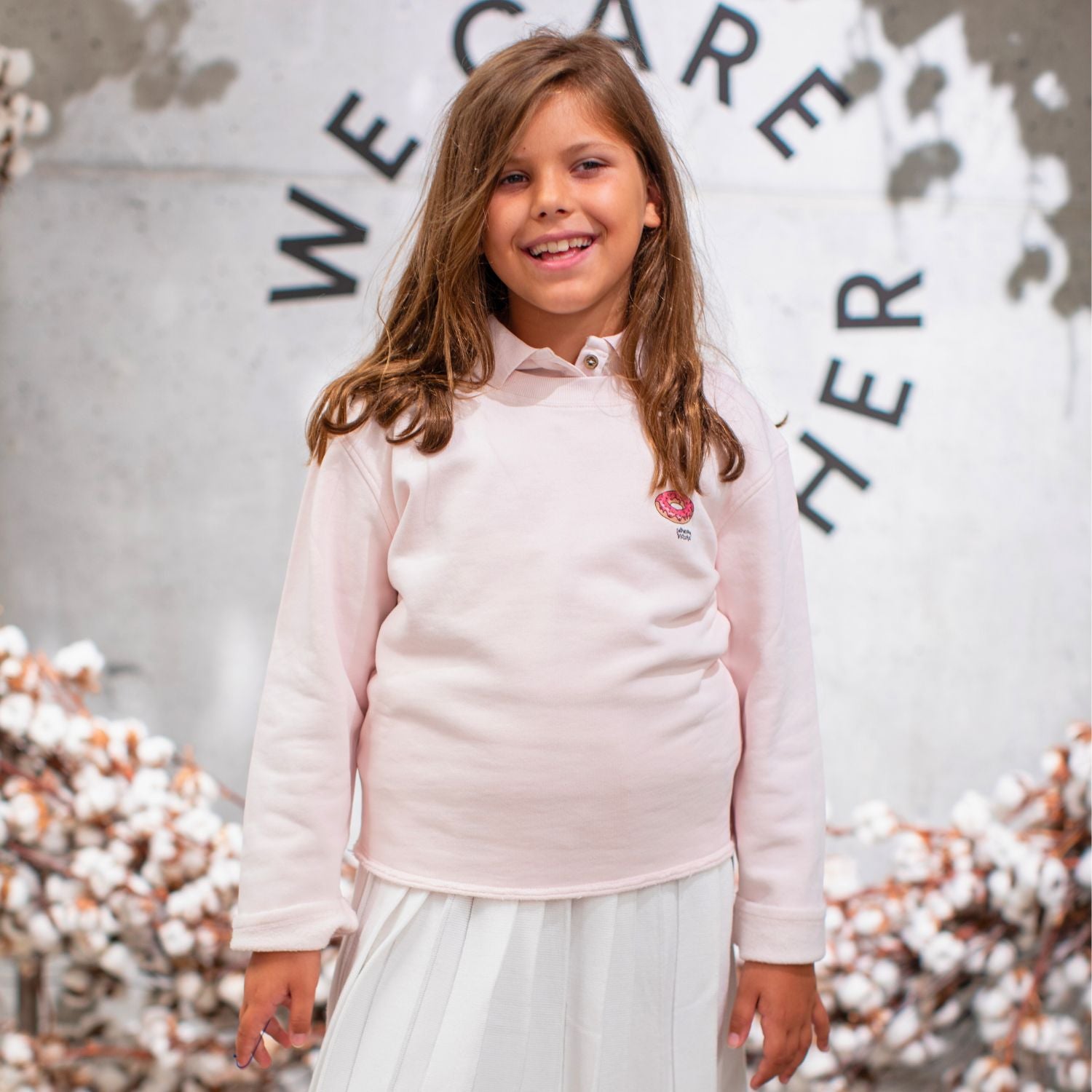 Pink Girls and Boys Sweatshirt – view 2 – Infantium Victoria