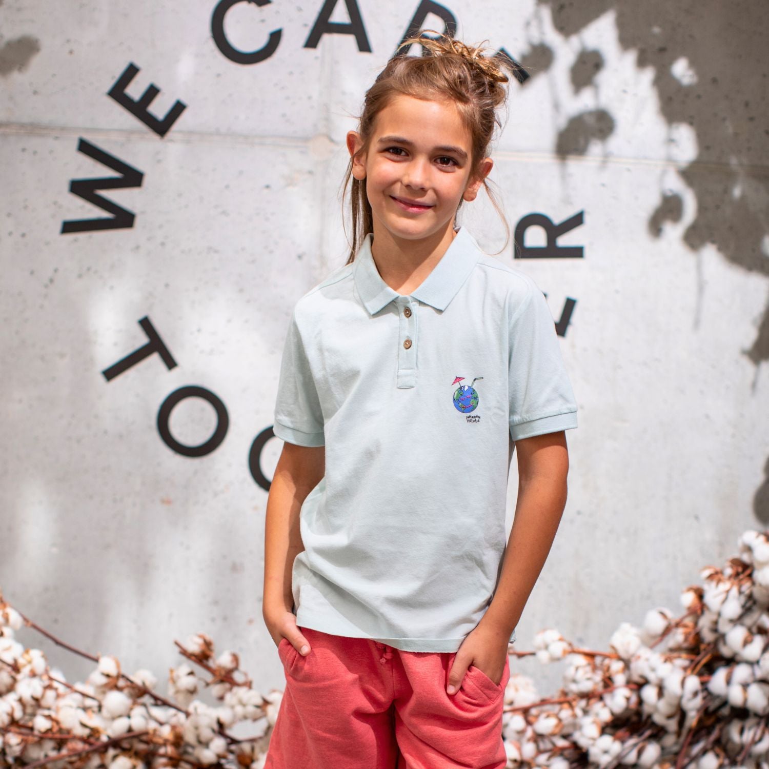 Blue Polo Boy and Girl – view 2 – Infantium Victoria