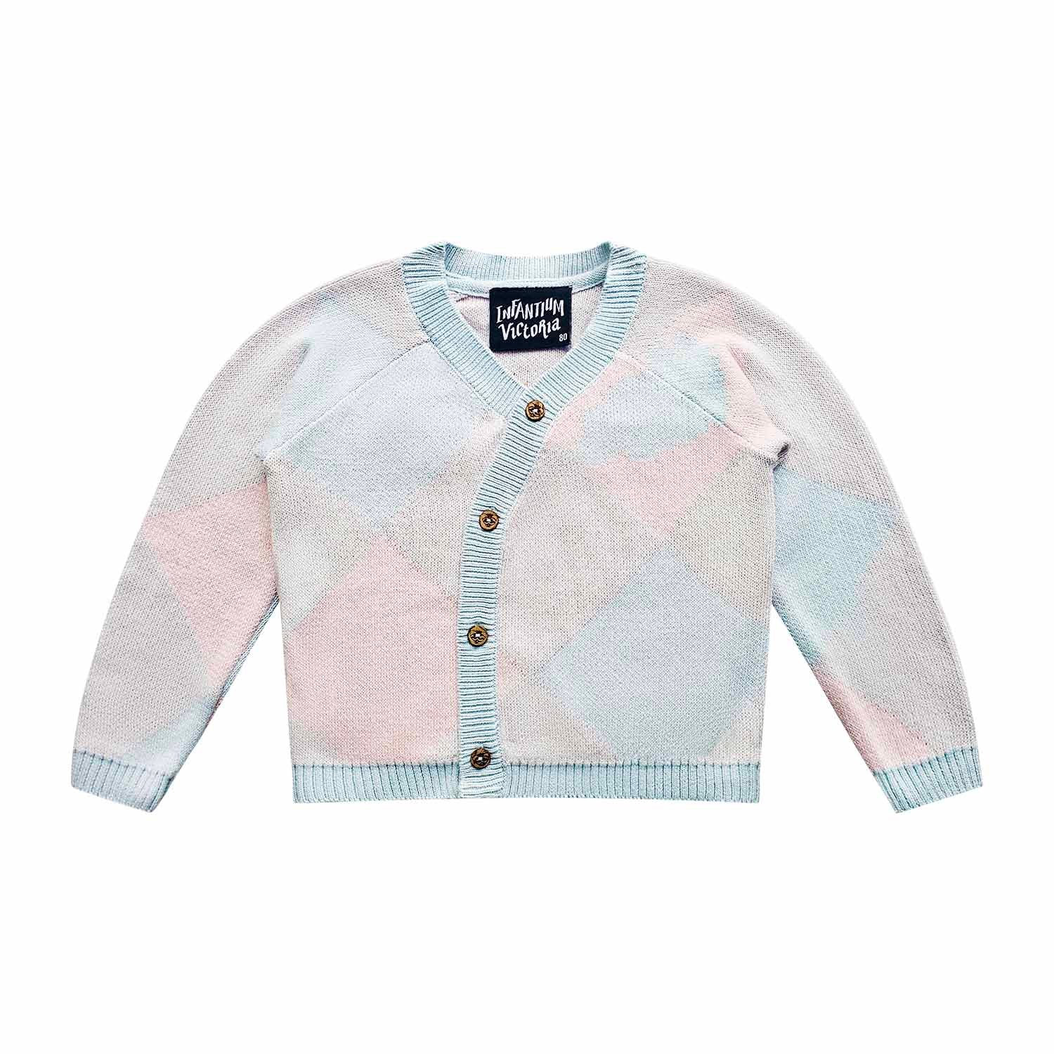 Baby Cardigan in Baby Blue and Pink – Infantium Victoria