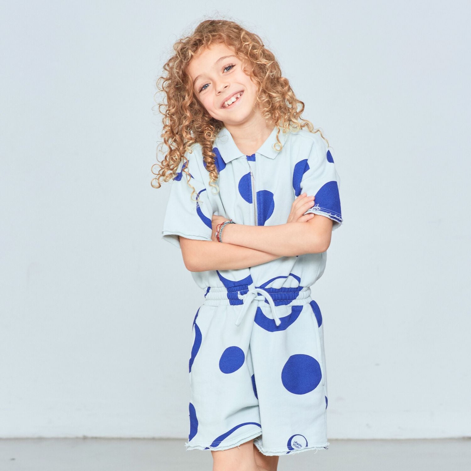 Blue Boys and Girls Jumpsuit – view 2 – Infantium Victoria