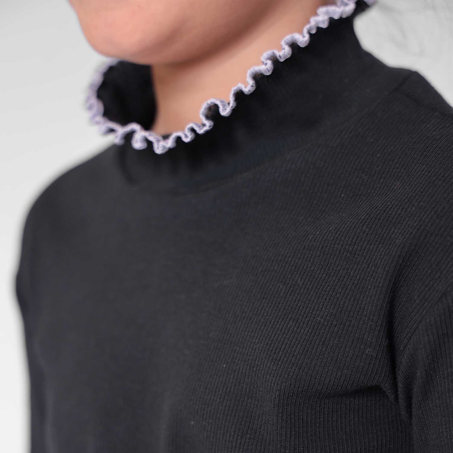 Black Turtleneck Top – view 3 – Infantium Victoria