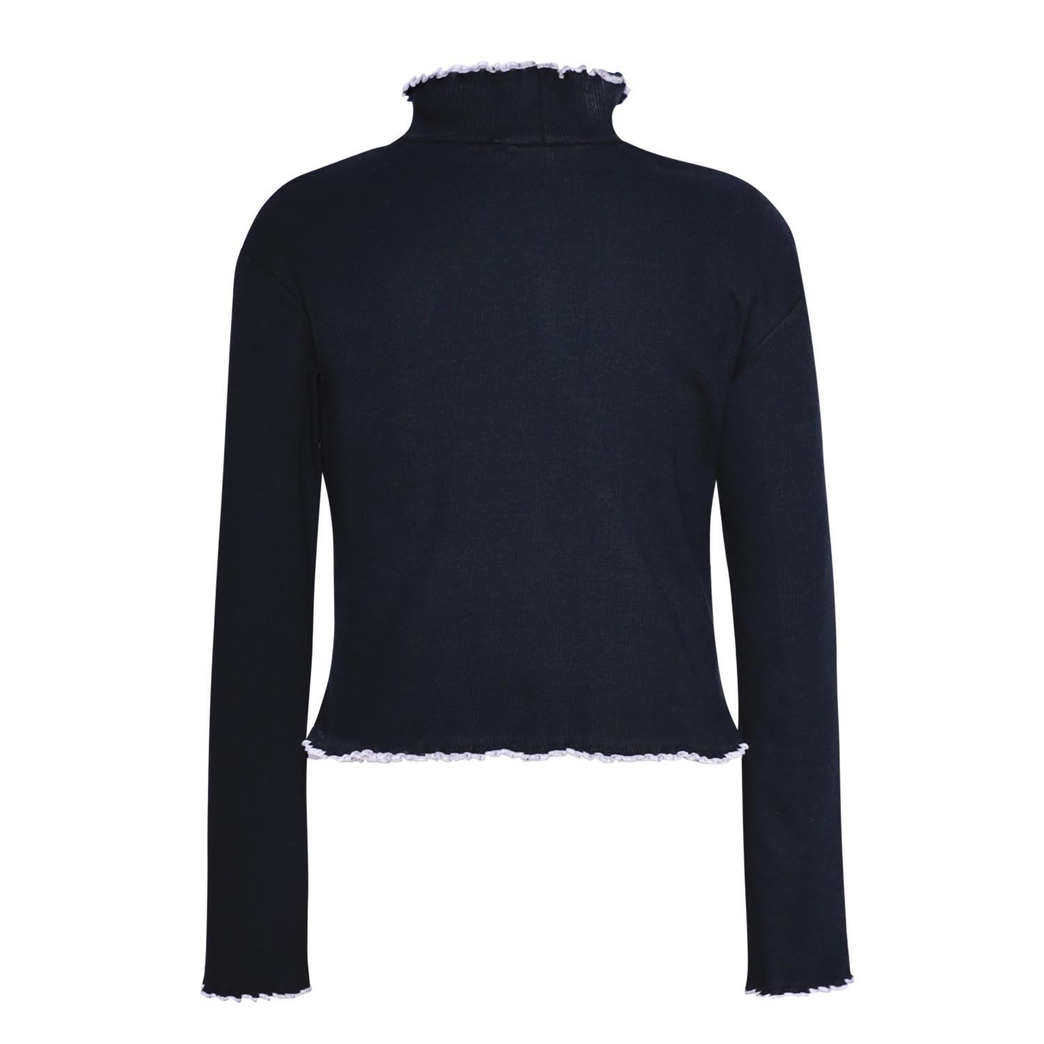Black Turtleneck Top – view 4 – Infantium Victoria