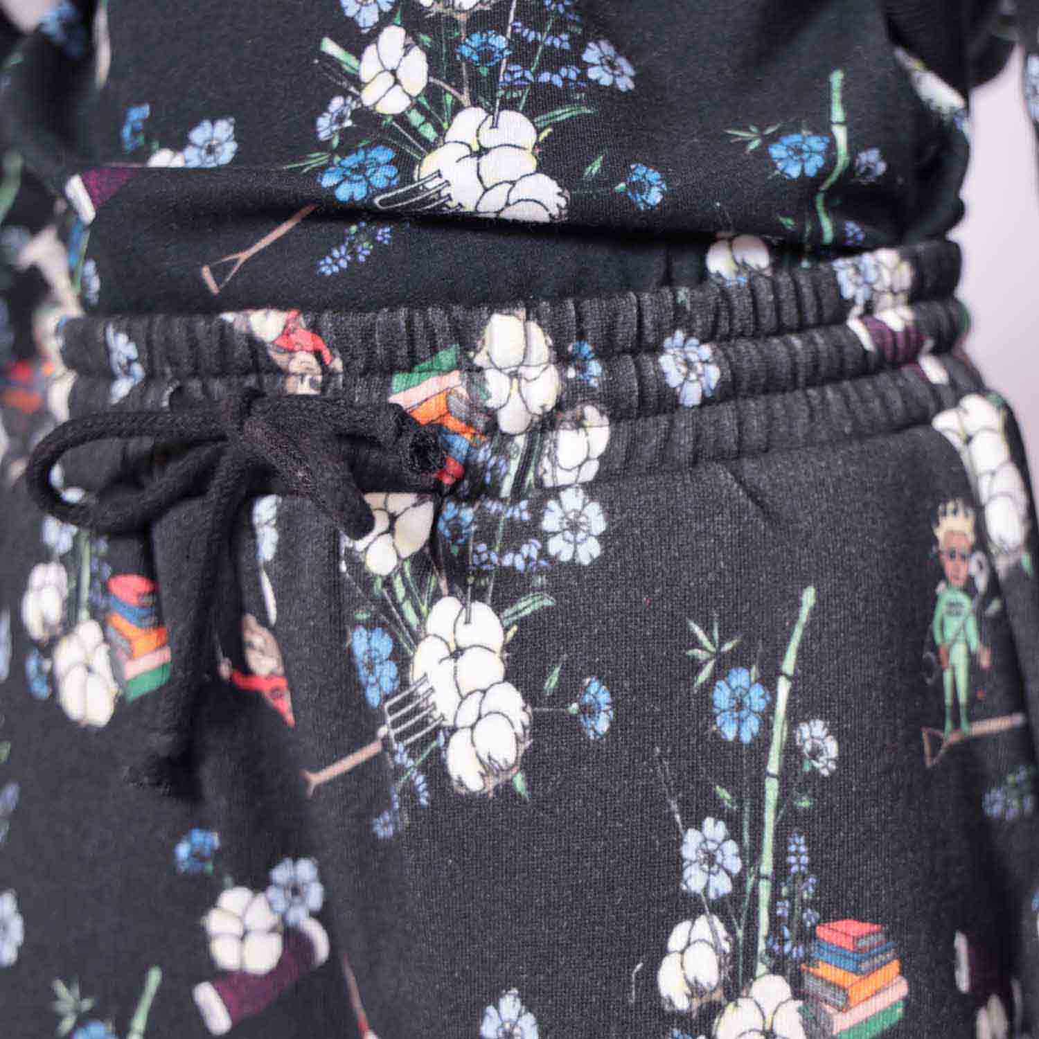 Black Floral Baby Pants – view 4 – Infantium Victoria