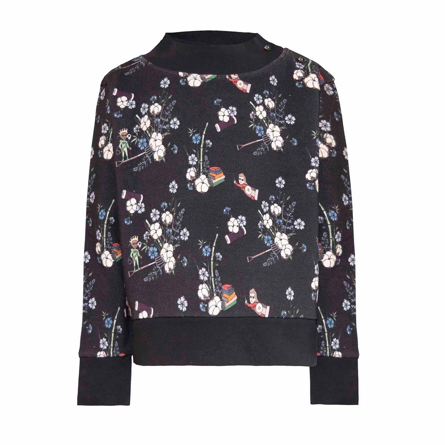 Black Floral Kids Sweatshirt – Infantium Victoria