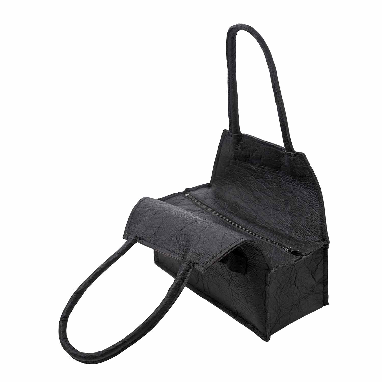 Black Pinatex Handbag – view 3 – Infantium Victoria