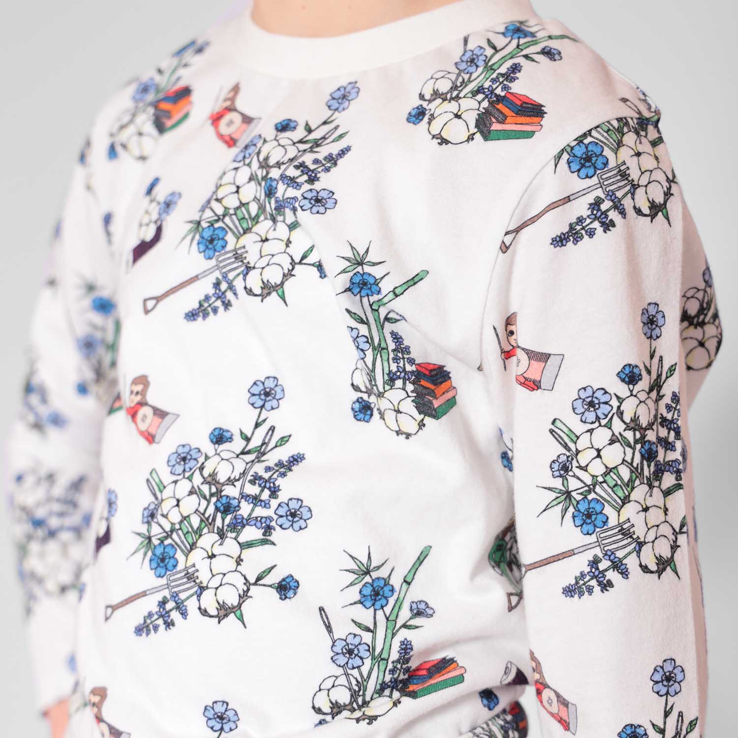 White Floral T-shirt for Kids – view 4 – Infantium Victoria