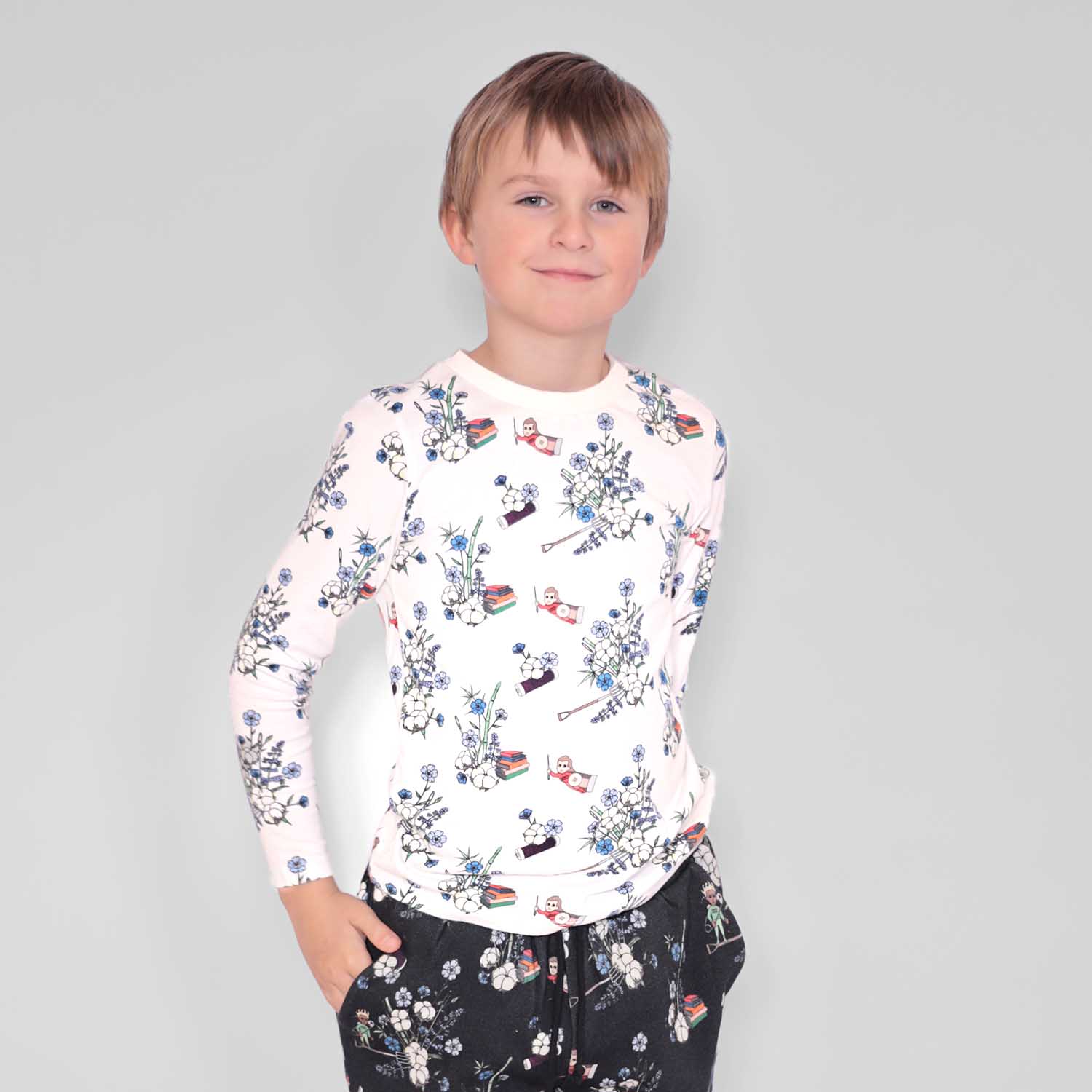 White Floral T-shirt for Kids – view 3 – Infantium Victoria