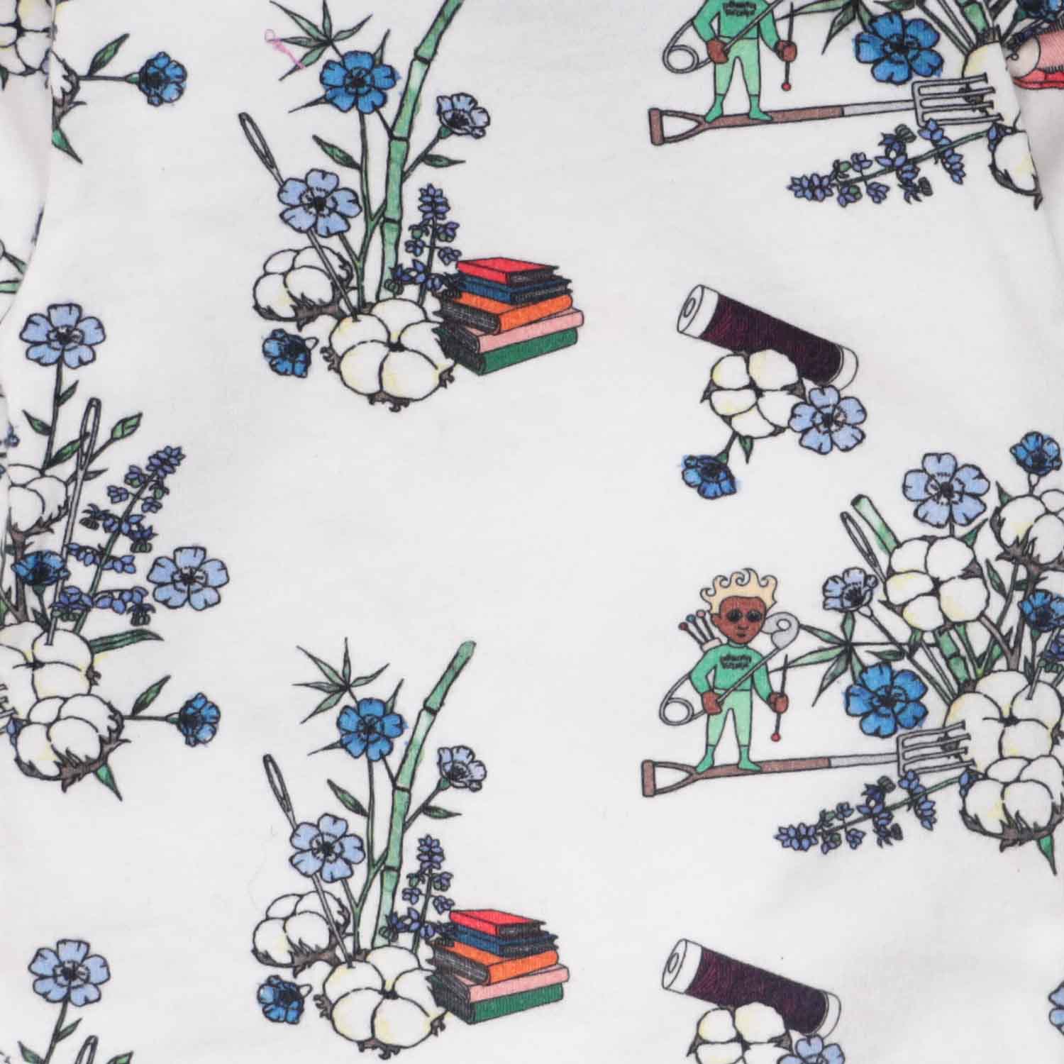White Floral T Shirt for Boys and Girls – view 2 – Infantium Victoria