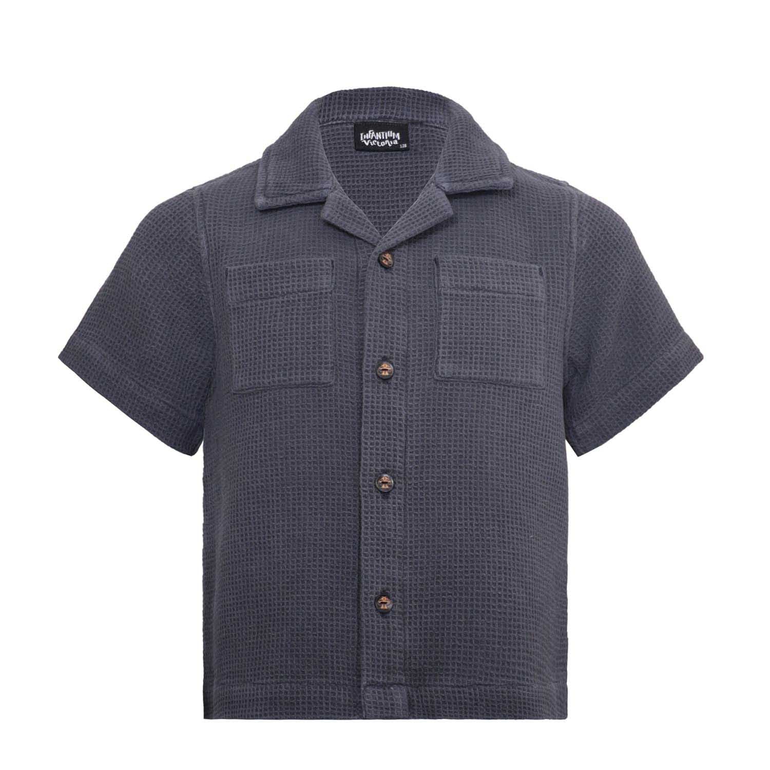 Grey Boys and Girls Button Up Shirt – Infantium Victoria