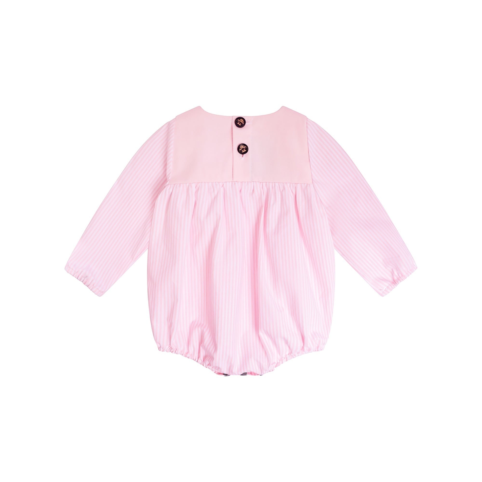 Pink Stripes Baby Girl Rompers – view 2 – Infantium Victoria