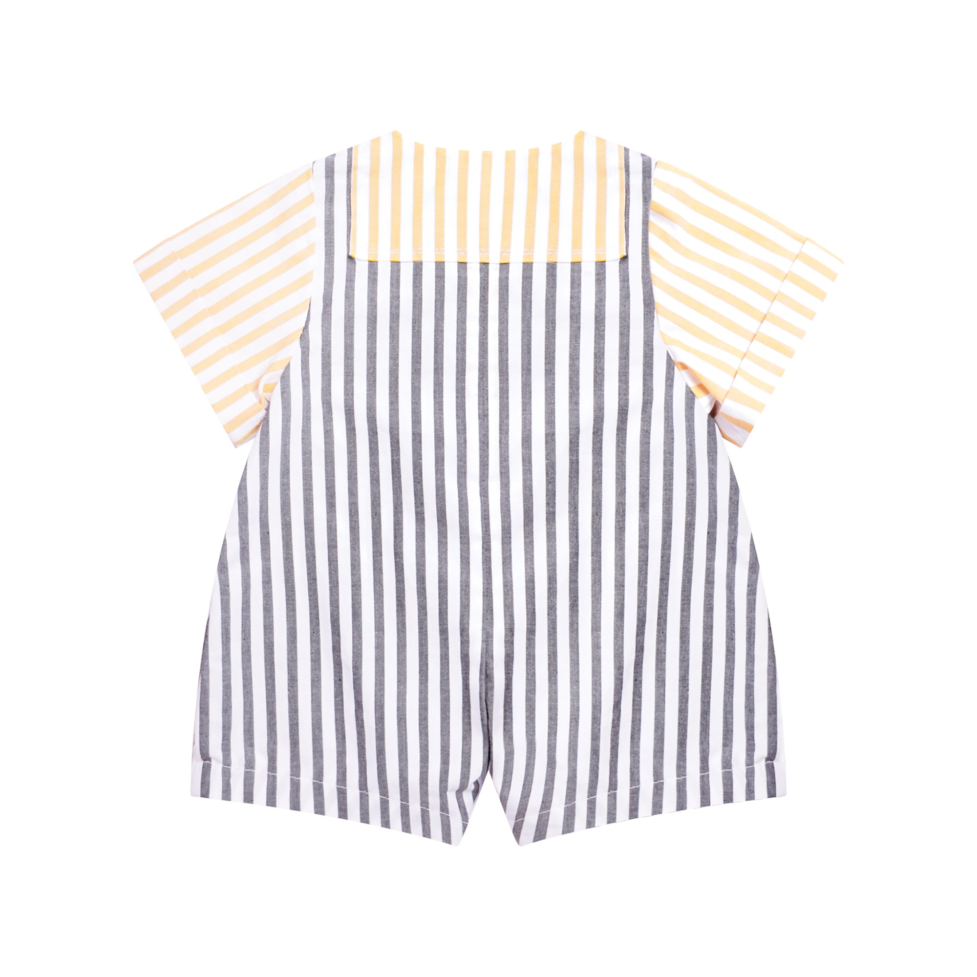 Yellow Blue Stripes Baby Suit – view 2 – Infantium Victoria