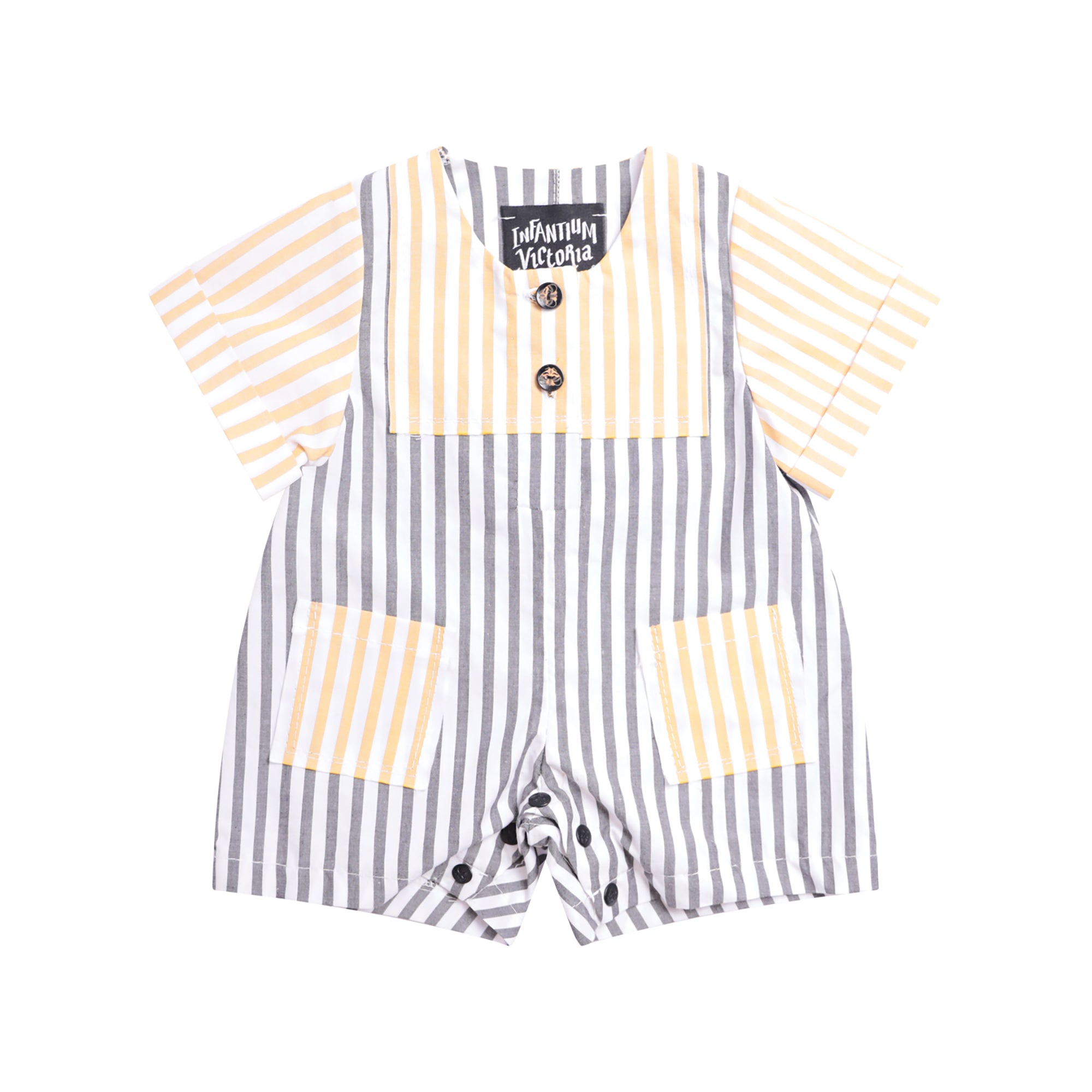 Yellow Blue Stripes Baby Suit – Infantium Victoria