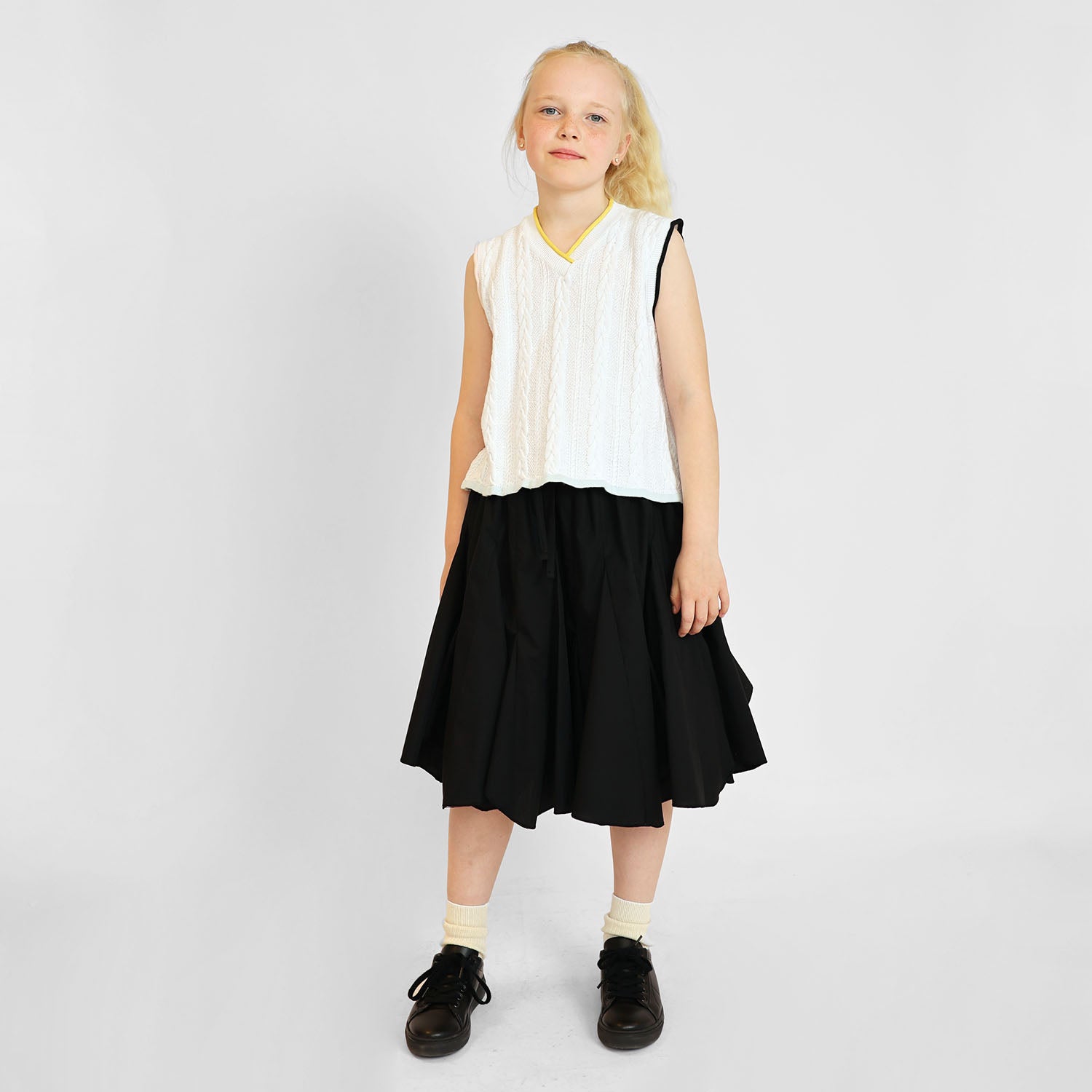 Zero Waste Black Flare Skirt – view 3 – Infantium Victoria