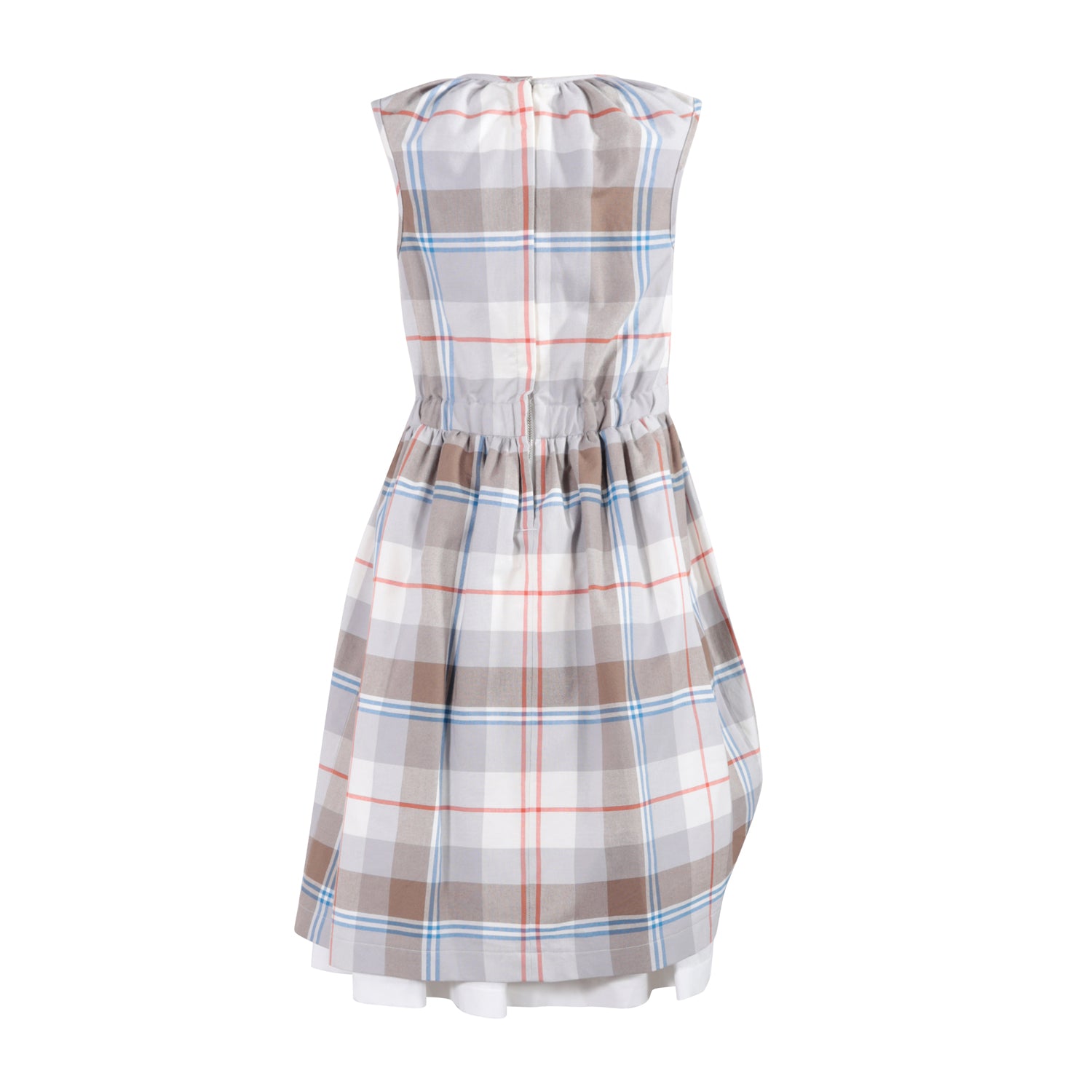 The Double-Layer Dress — Morgado Plaid – view 2 – Infantium Victoria