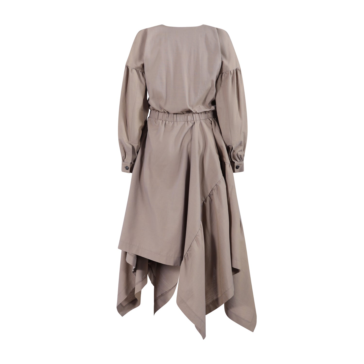 The Drama Dress — Brown Chambray – view 2 – Infantium Victoria