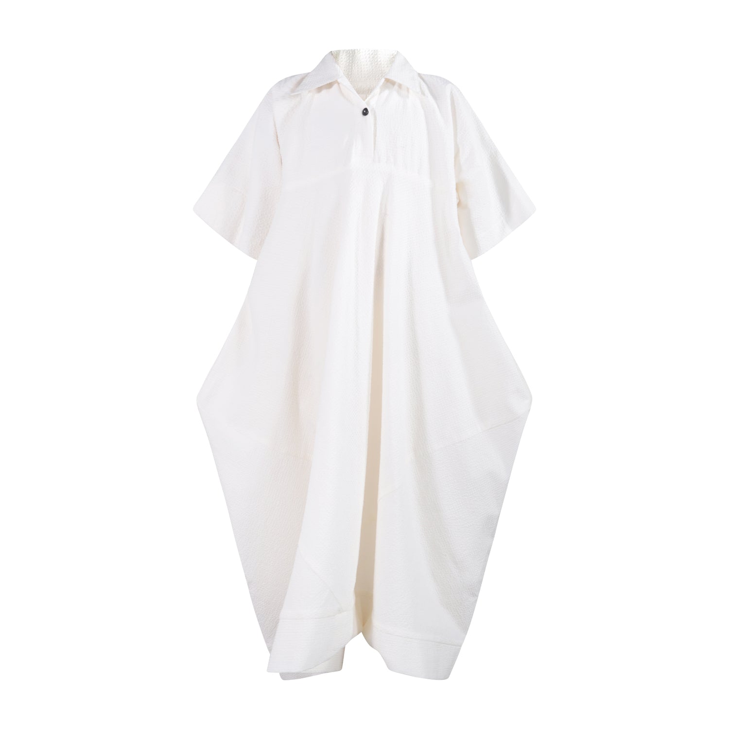 The Square Shirt-Dress — White Seersucker – Infantium Victoria