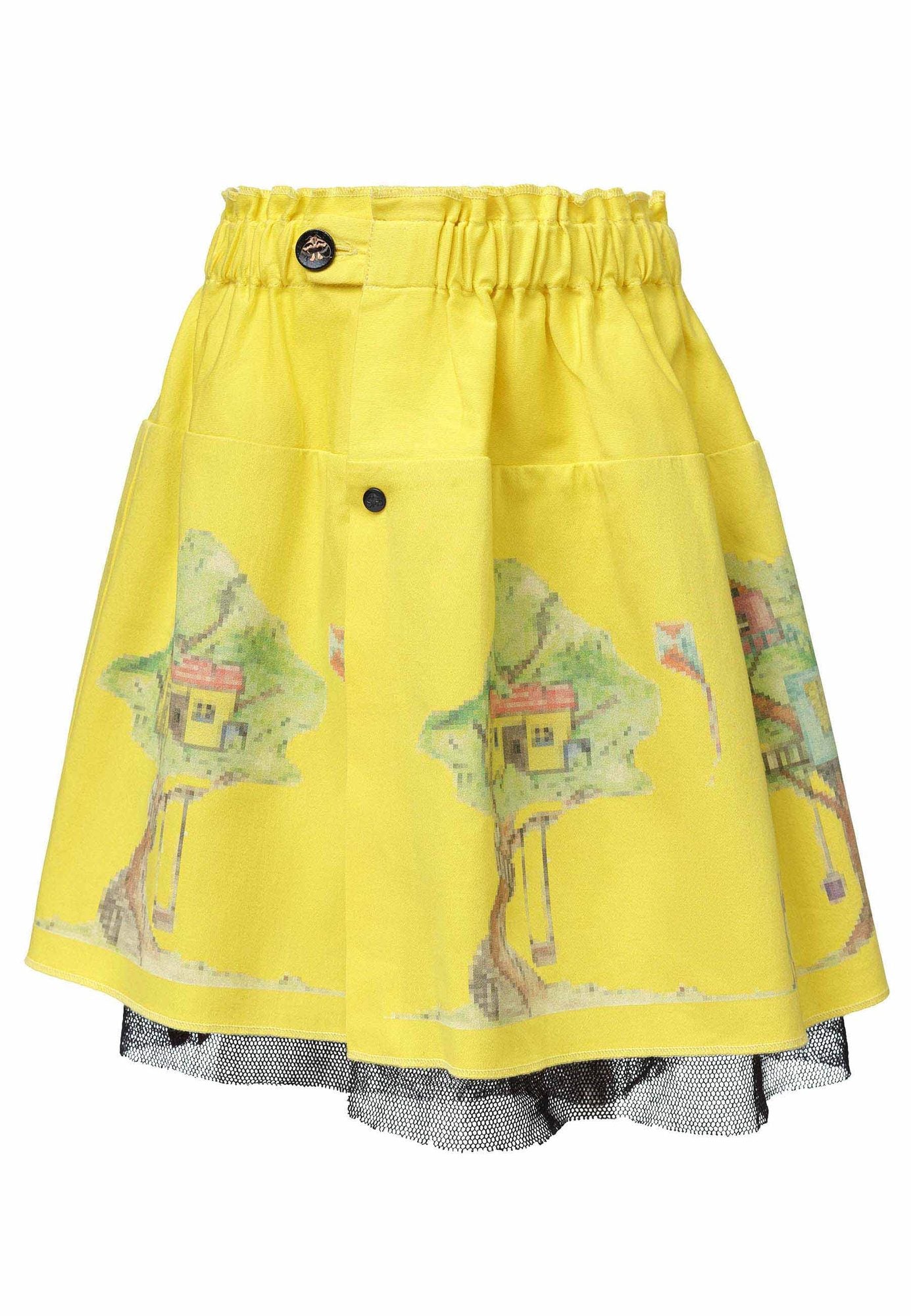 Yellow Skirt with Treehouse Print – view 4 – Infantium Victoria