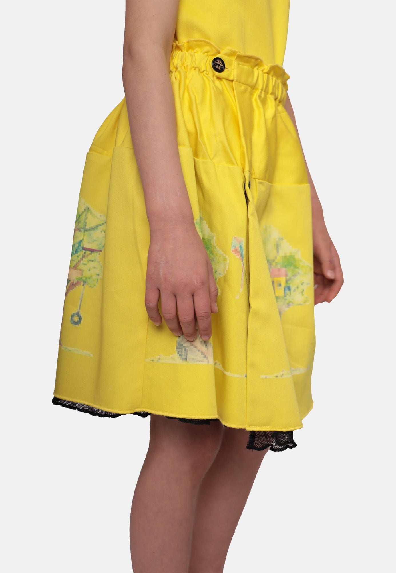 Yellow Skirt with Treehouse Print – view 6 – Infantium Victoria