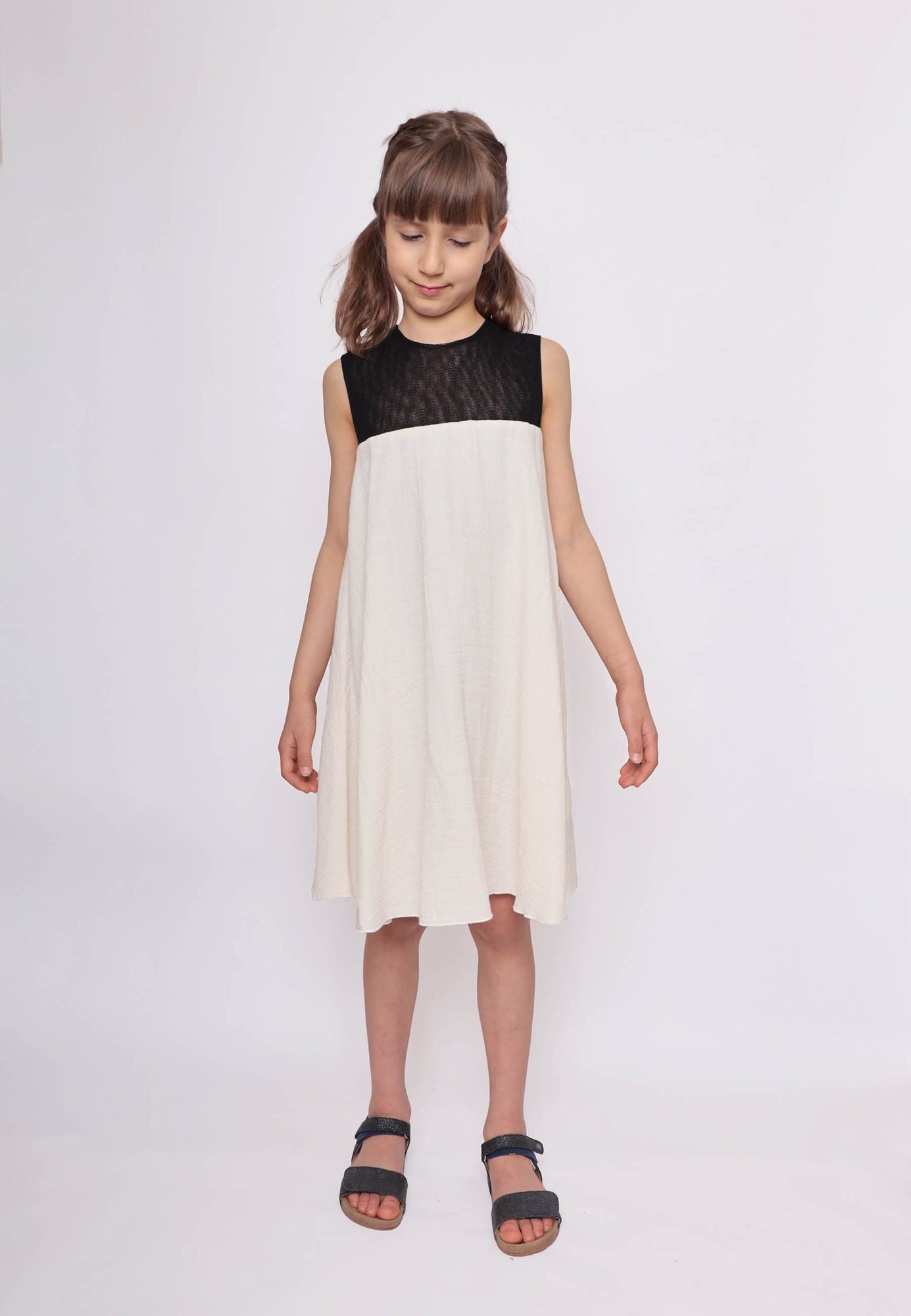 White Baby Doll Dress for Girls – view 6 – Infantium Victoria