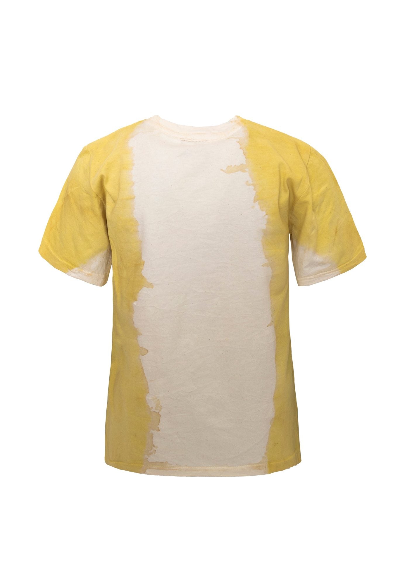 Artisanal Girls and Boys T-Shirt naturally dyed Turmeric with Hand Print – view 5 – Infantium Victoria