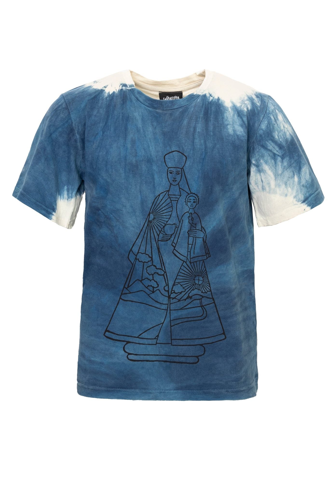 Artisanal Girls and Boys T-Shirt naturally dyed Indigo with Hand Print – Infantium Victoria