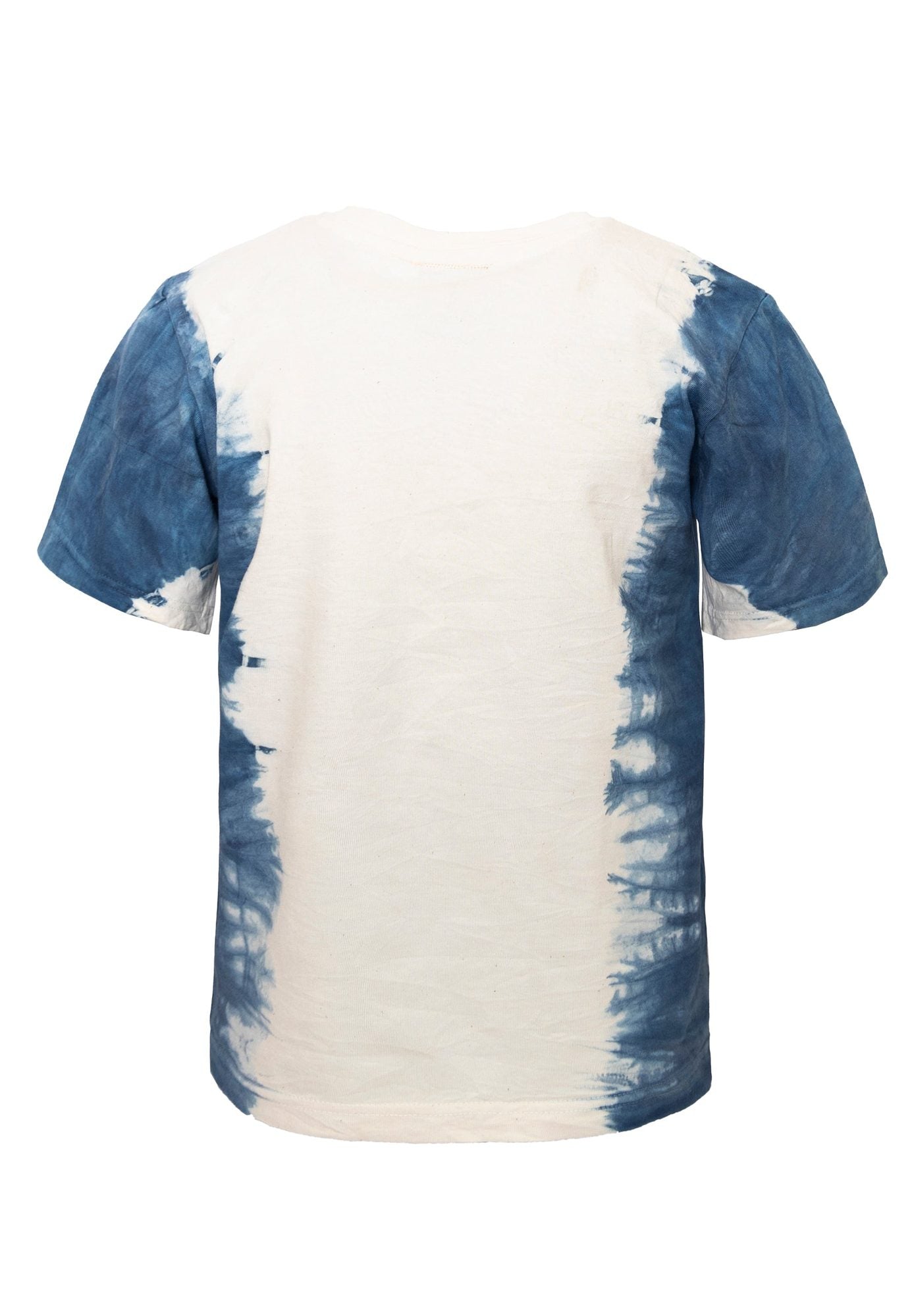 Artisanal Girls and Boys T-Shirt naturally dyed Indigo with Hand Print – view 5 – Infantium Victoria