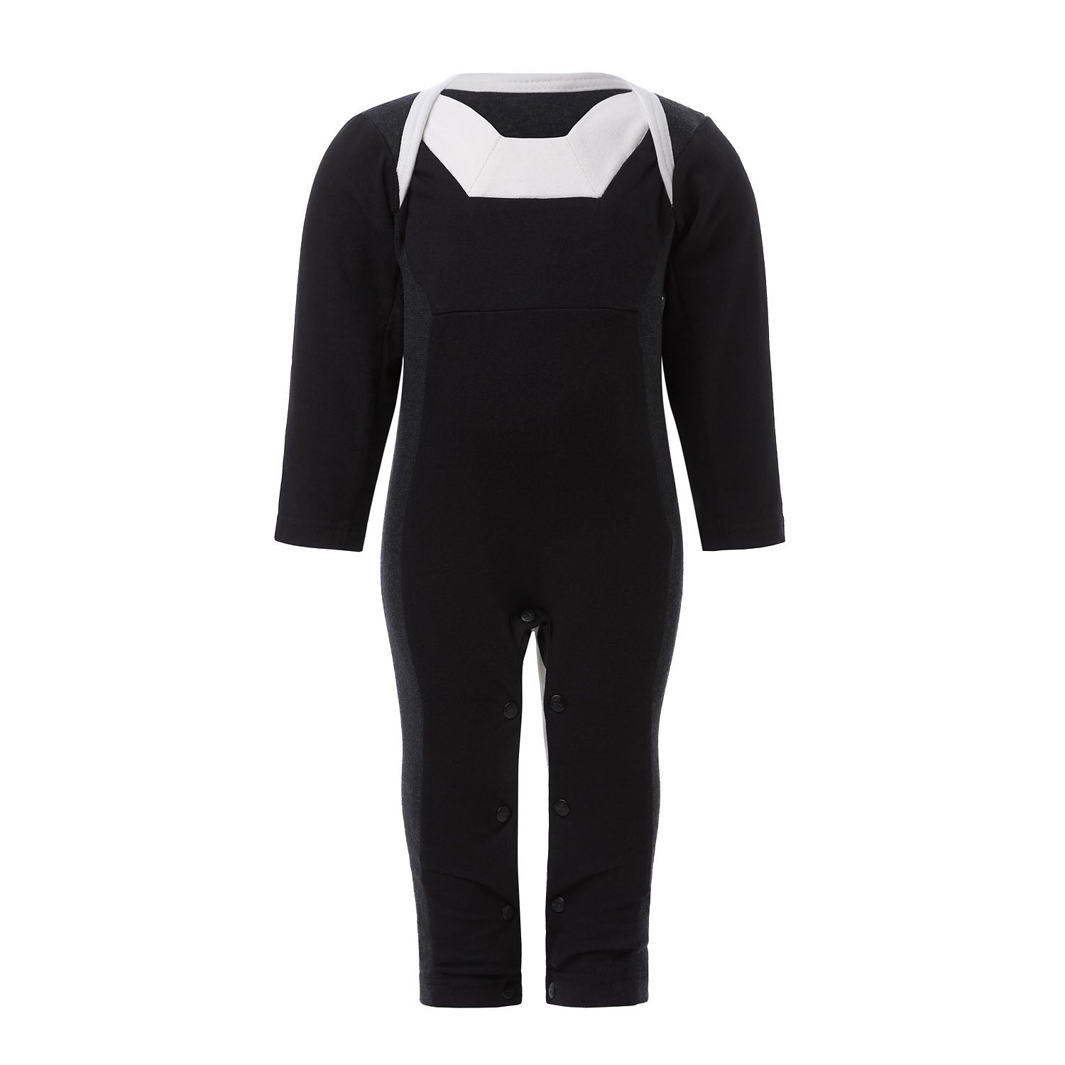 Black Overall Bodysuit with White Elements – Infantium Victoria