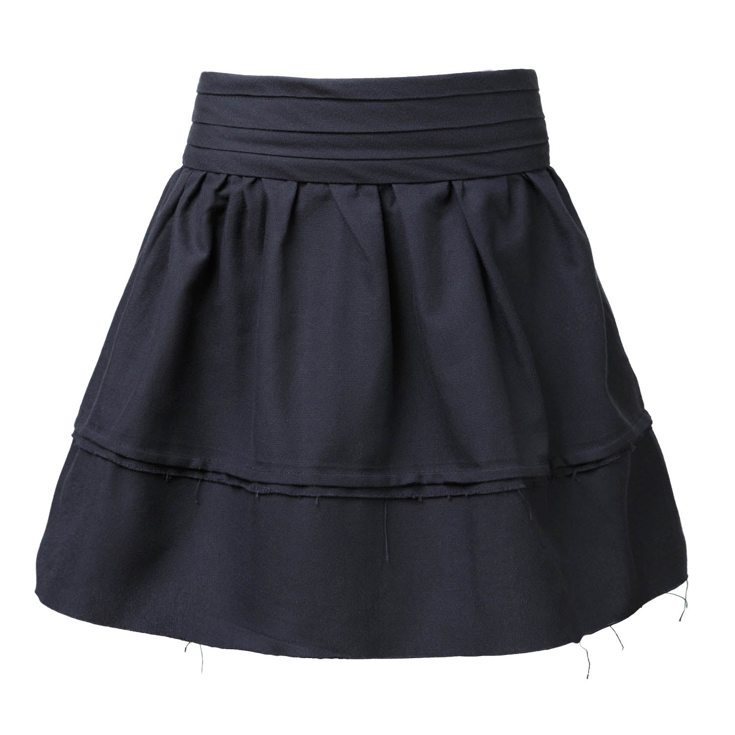 Black Mini Skirt with Pleated Belt – Infantium Victoria