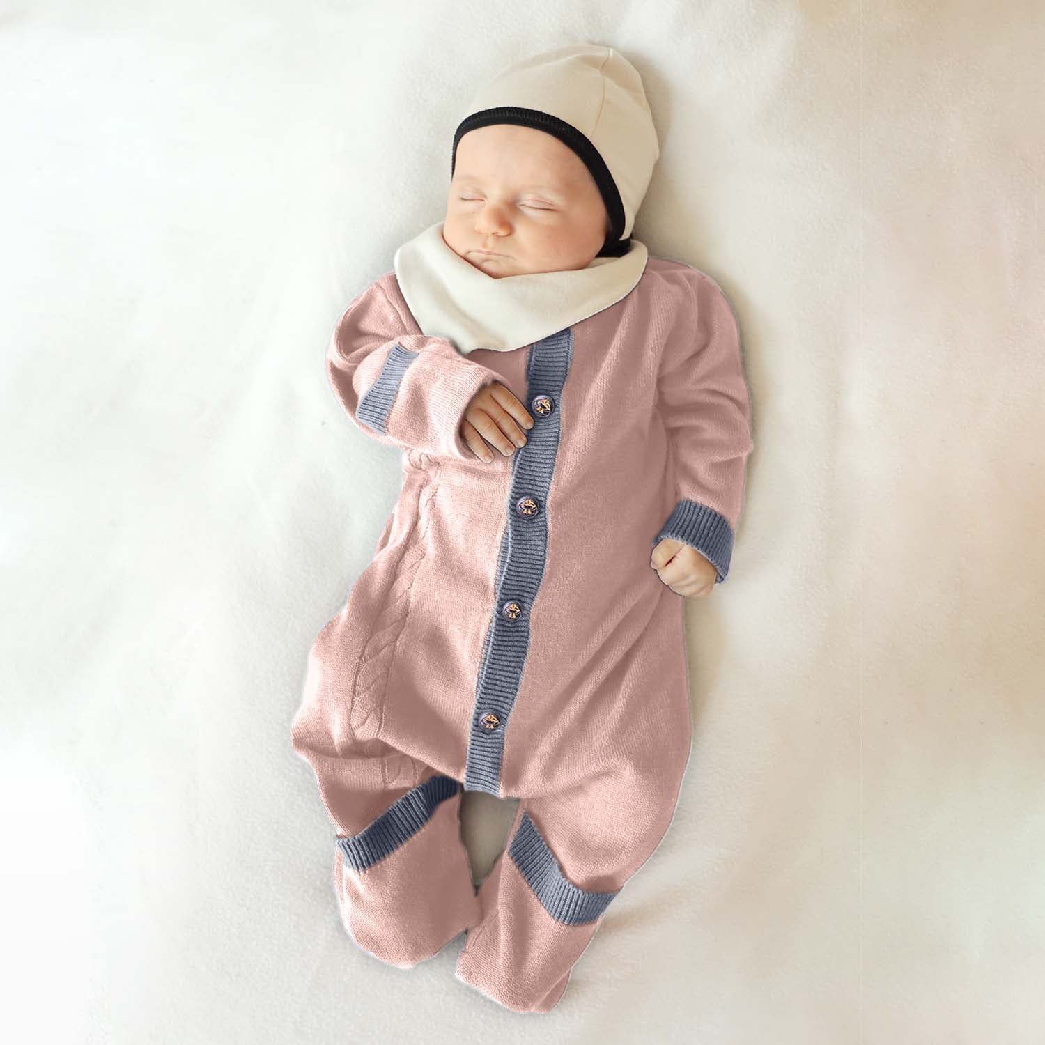 Organic Cotton Newborn Romper – view 6 – Infantium Victoria