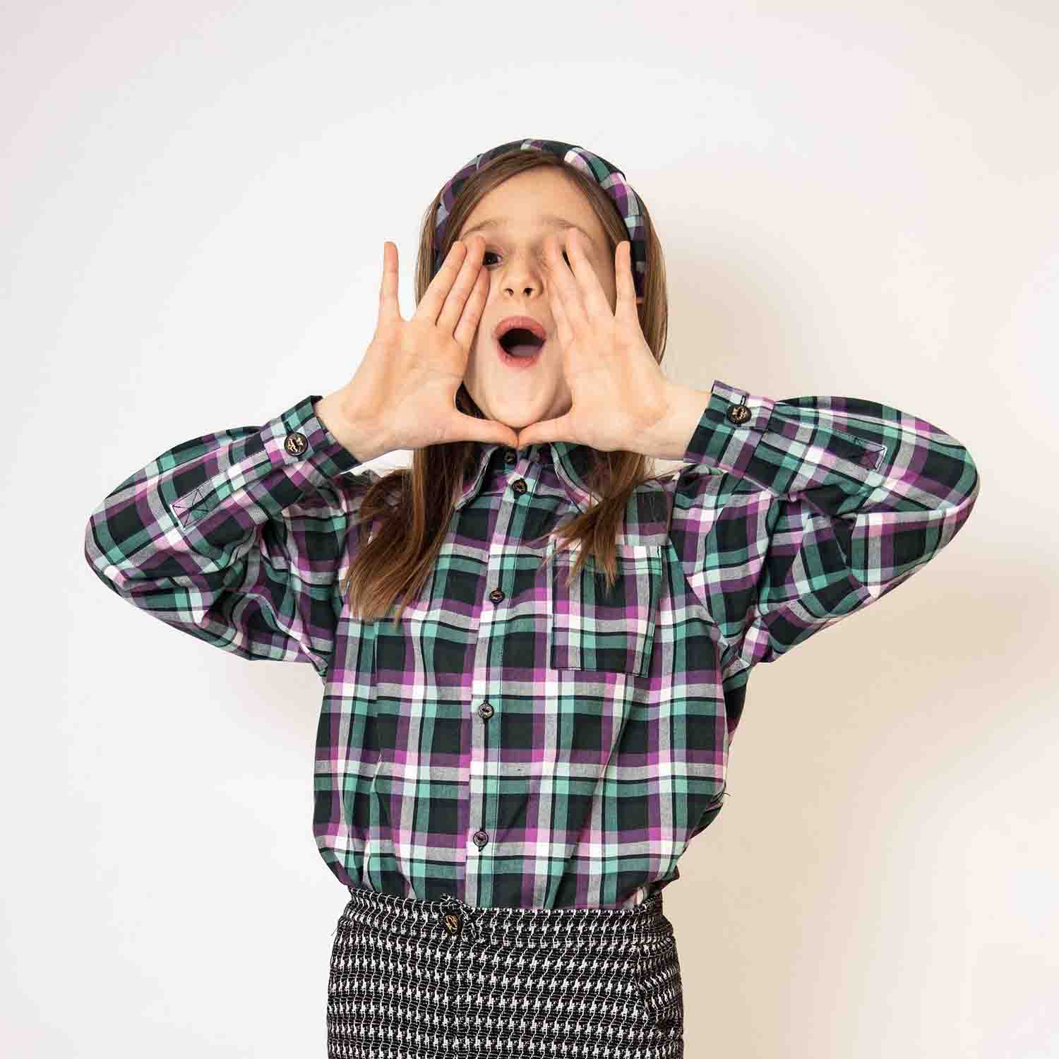 Fancy Tartan Shirt for Kids – view 3 – Infantium Victoria