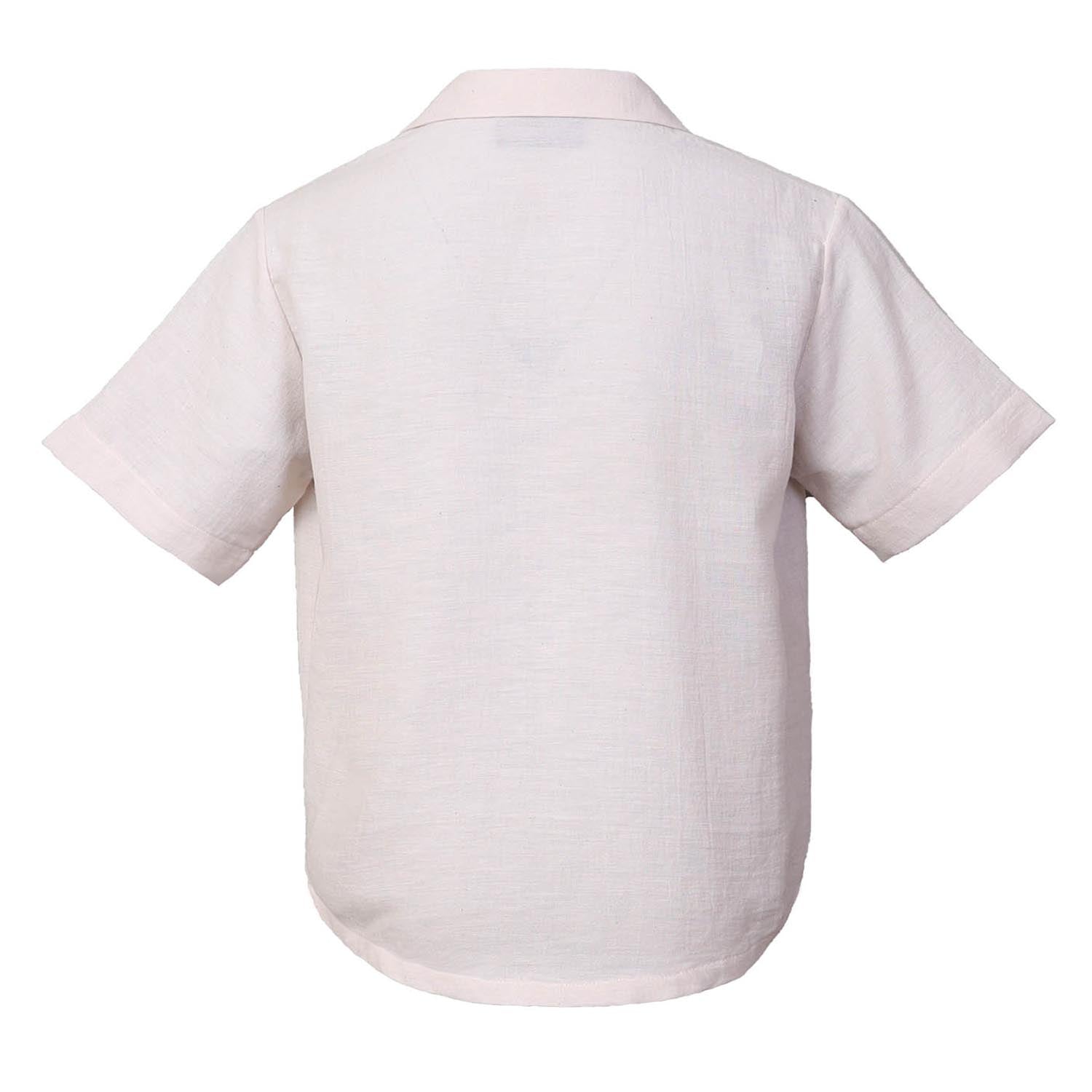 Kids Shirt in Cream Weganool Vegan Cashmere – view 3 – Infantium Victoria