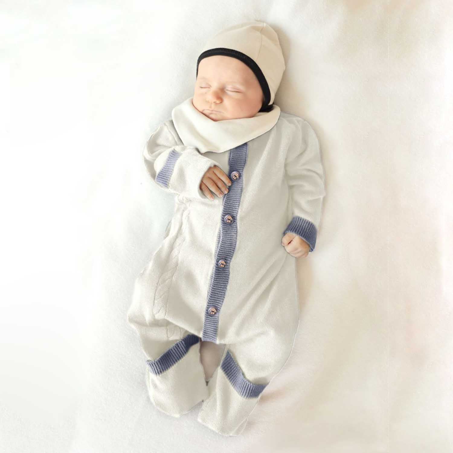 Organic Cotton Newborn Romper – view 4 – Infantium Victoria