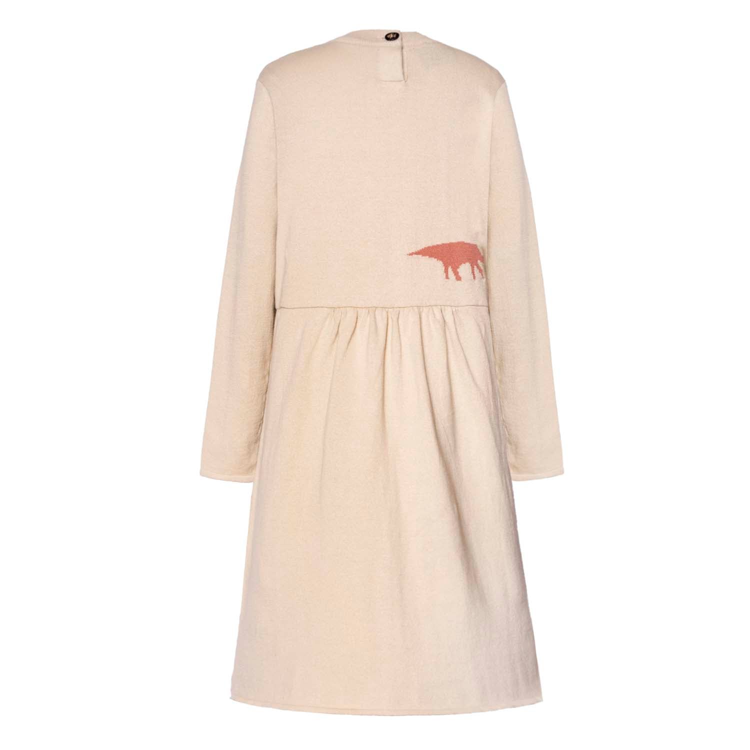 Beige Knitted Dress for Girls – view 4 – Infantium Victoria