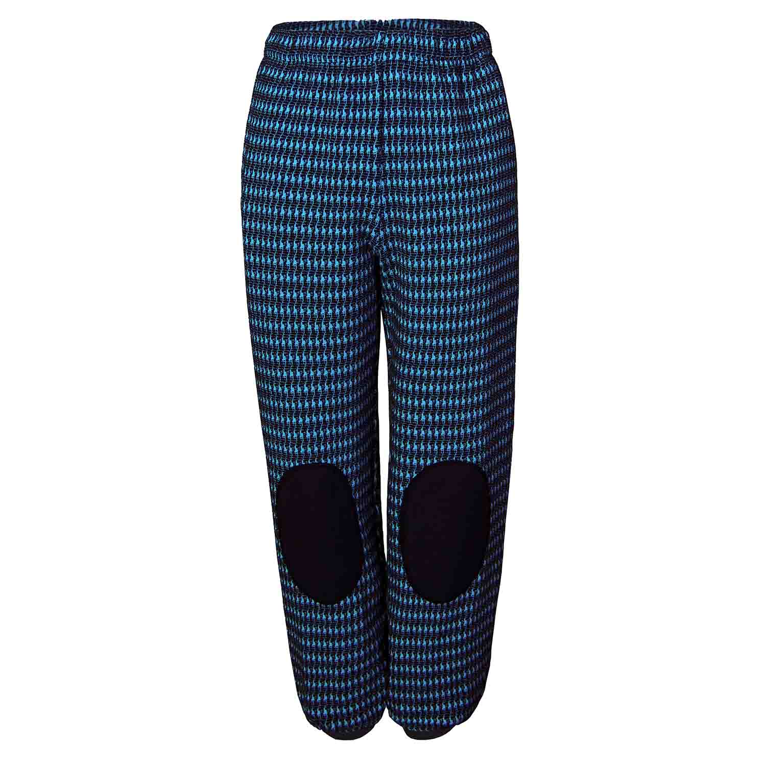 Black and Blue pied de poule Kids Pants with Knee Patches – Infantium Victoria