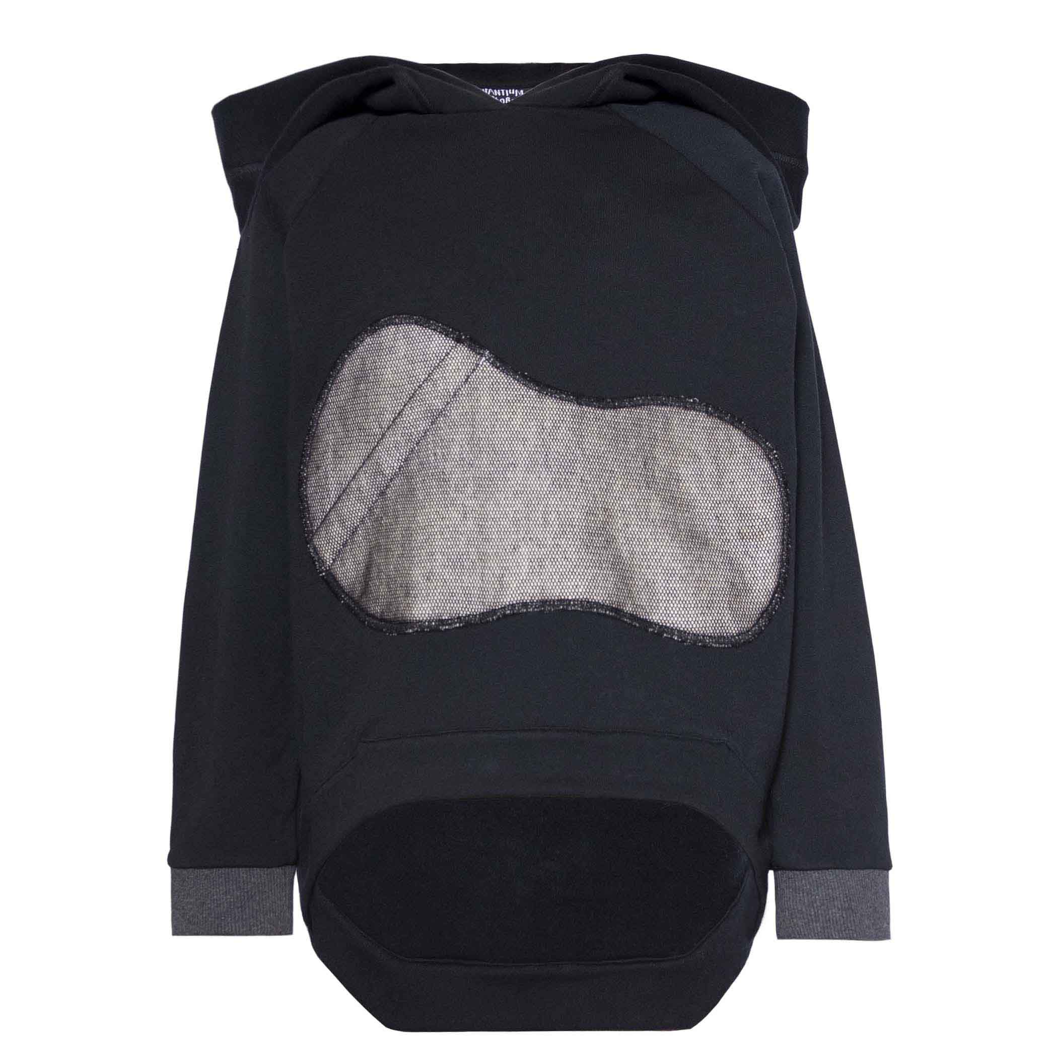 Black Cotton Hoodie with Appliqué – Infantium Victoria