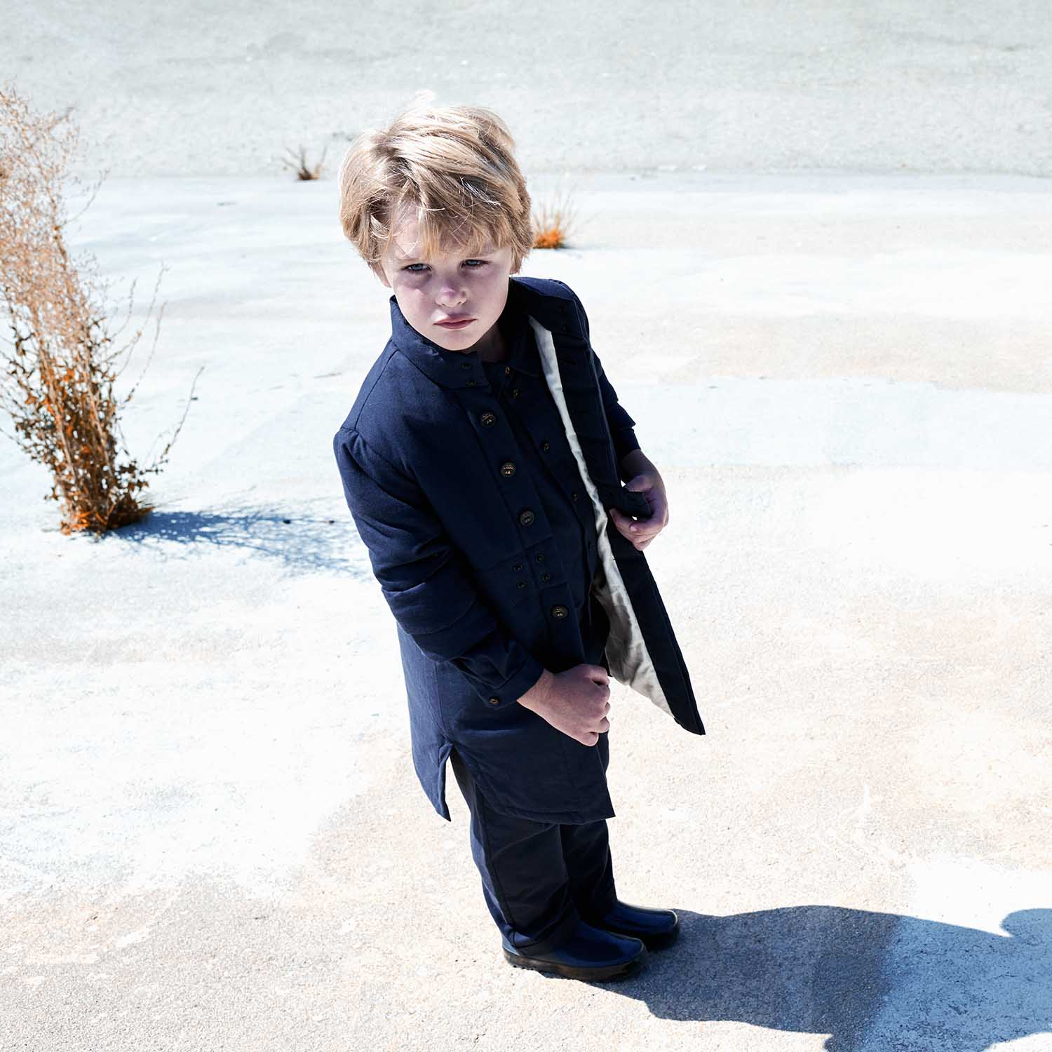 Black Padded Coat – view 3 – Infantium Victoria