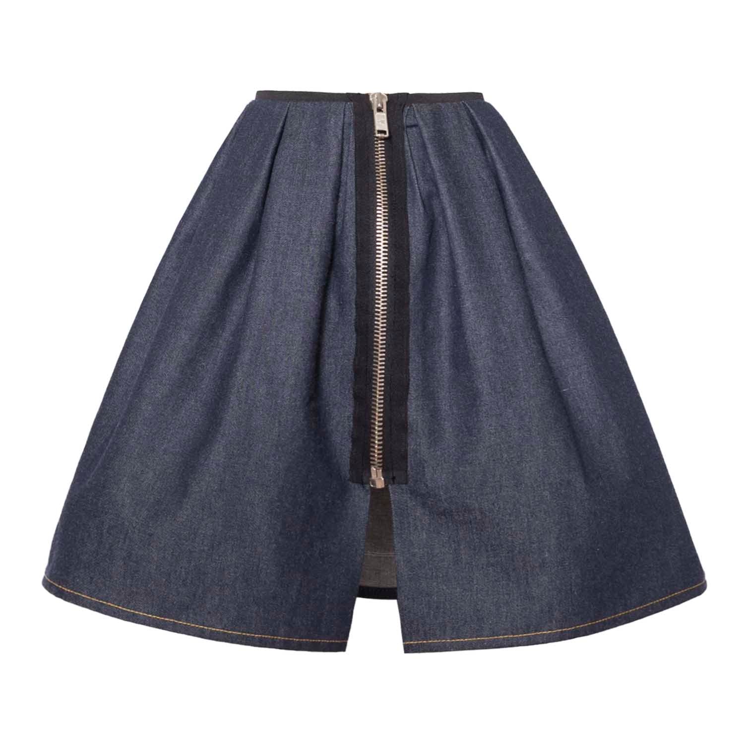 Blue Denim Skirt with Appliqué – view 4 – Infantium Victoria