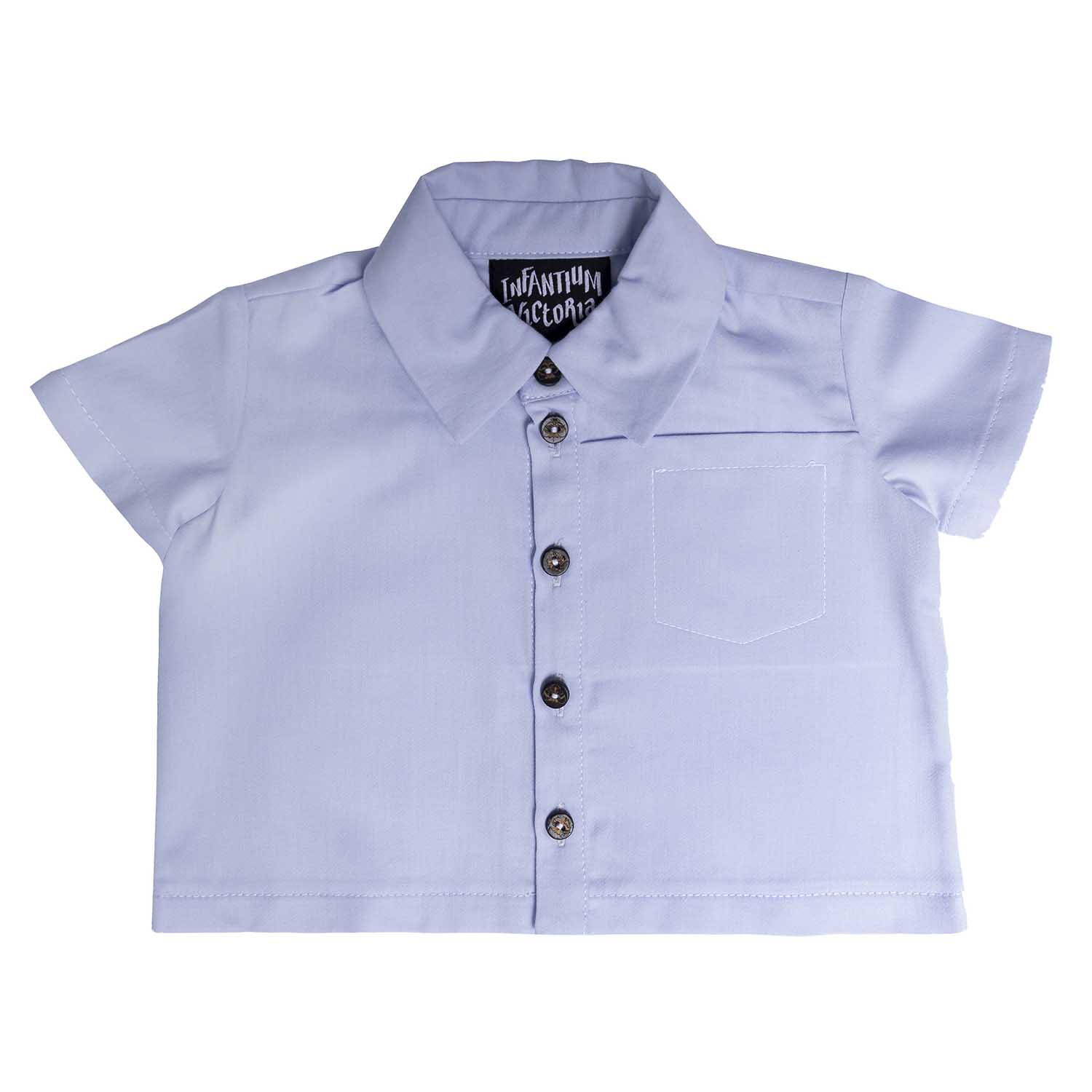 Blue Sateen Baby Shirt – Infantium Victoria