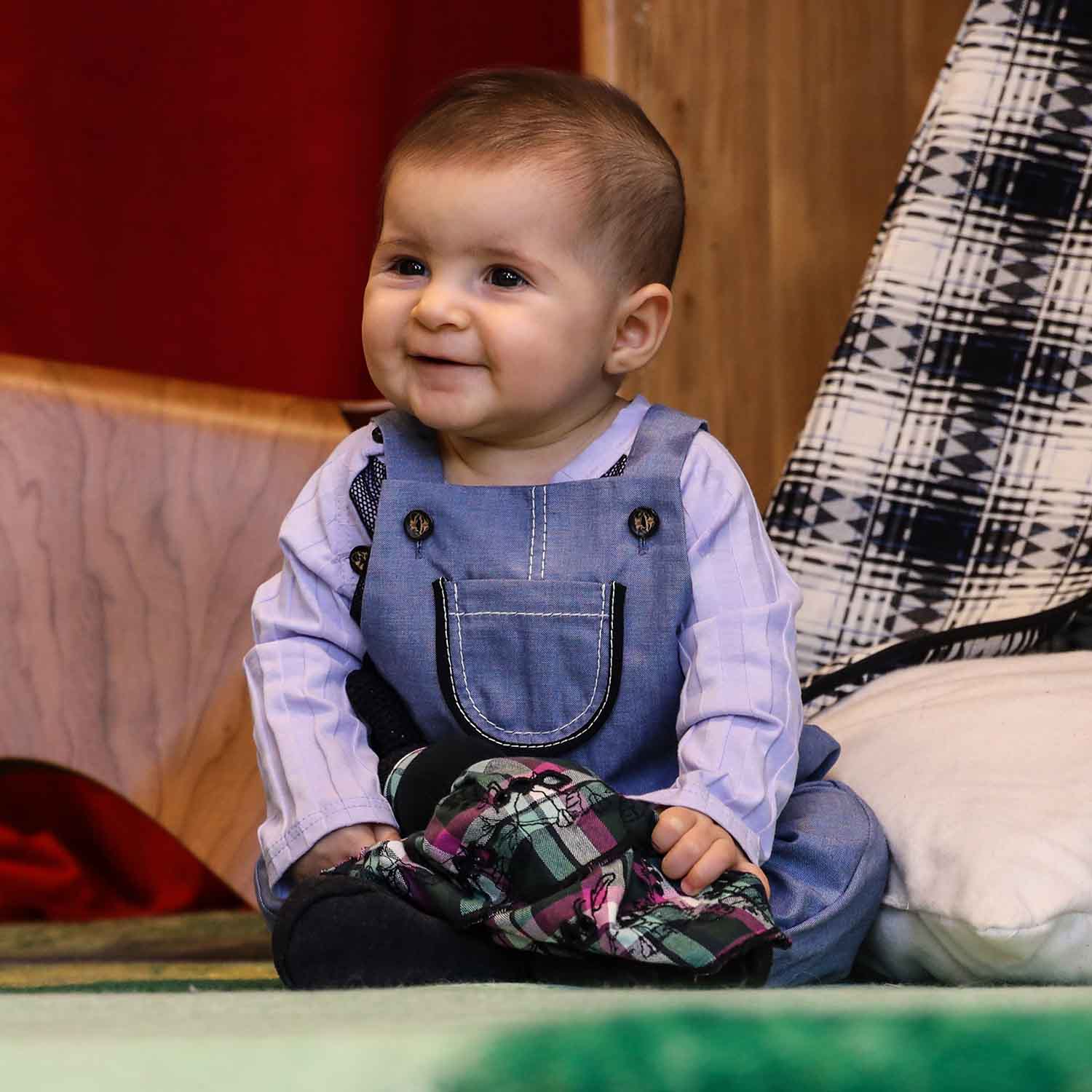 Baby Girls Denim Dress – view 3 – Infantium Victoria