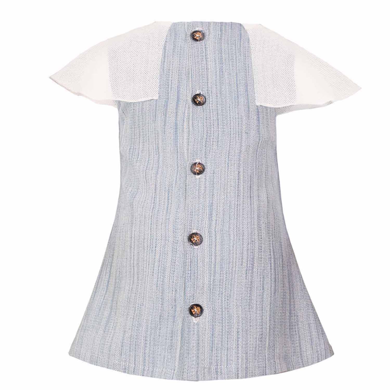 Elegant Blue Baby Dress – view 3 – Infantium Victoria