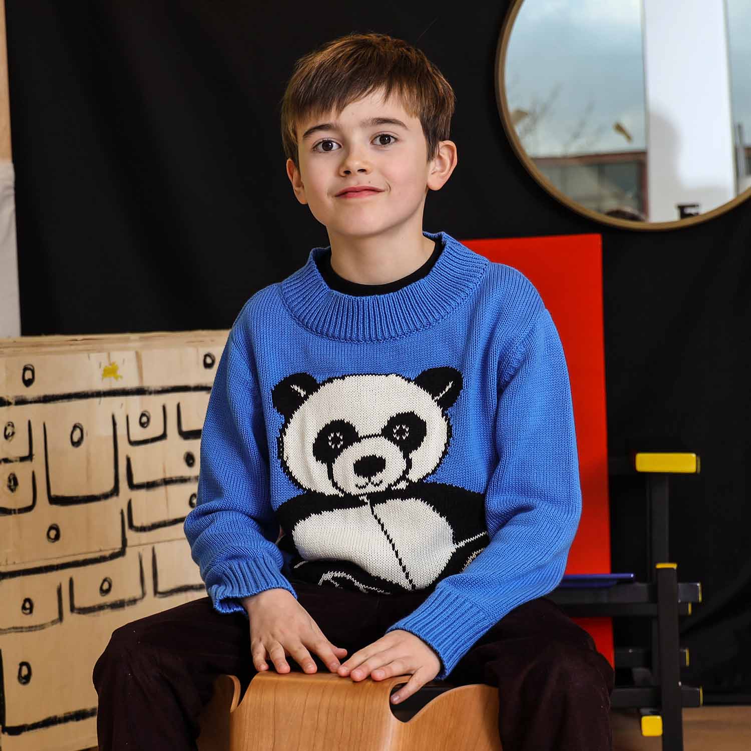 Kids Panda Sweater – view 2 – Infantium Victoria