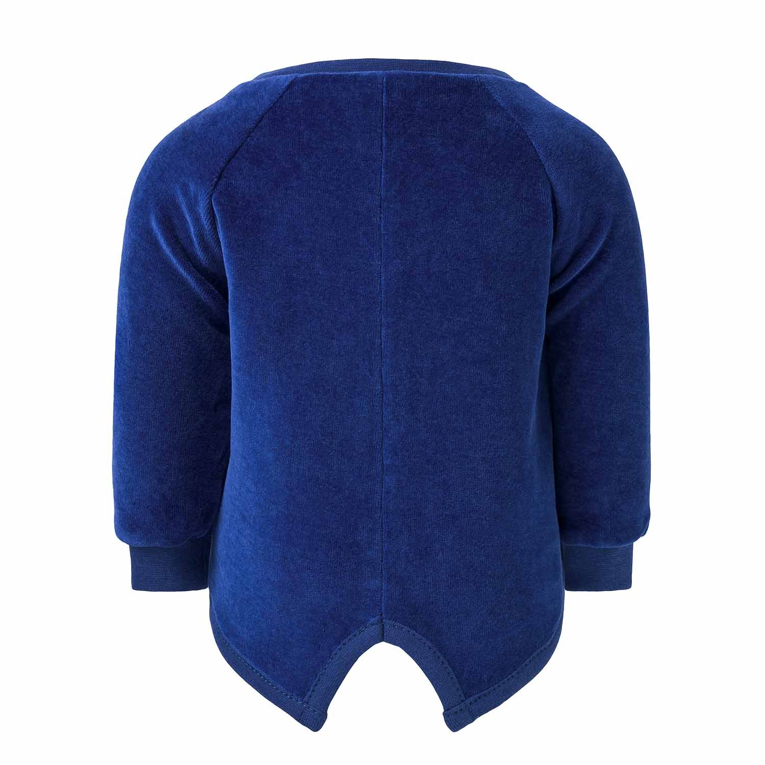 Blue Velvet Baby Jacket – view 2 – Infantium Victoria