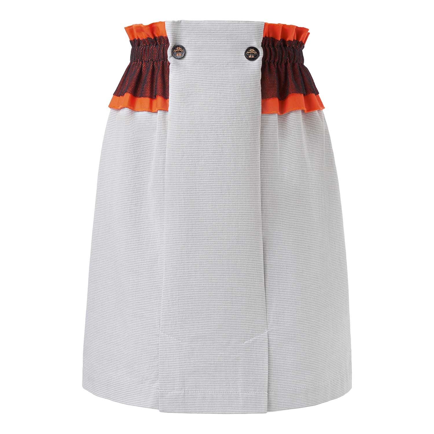 Girls Grey Skirt with Colorful Ruffles – Infantium Victoria