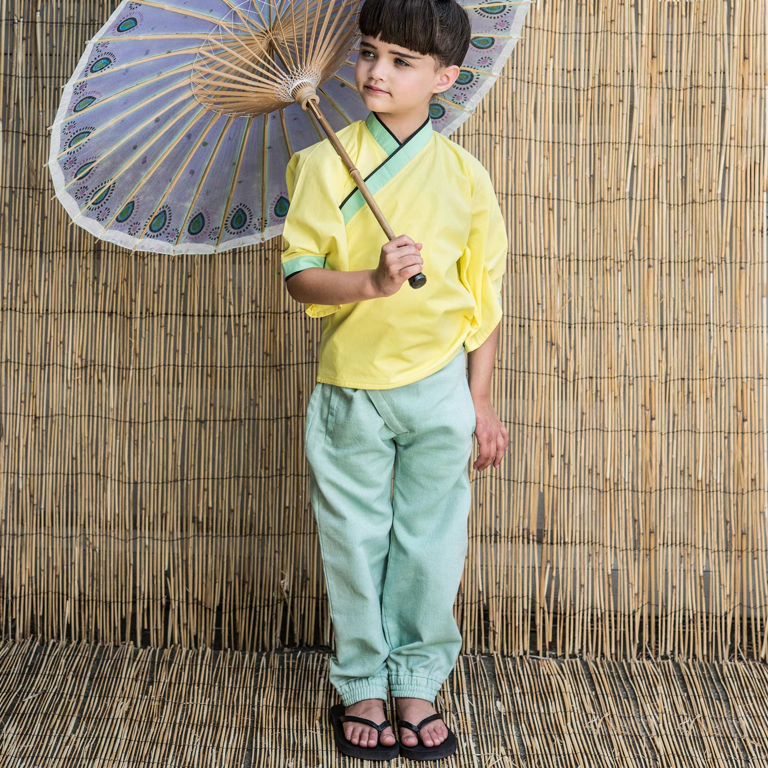 Mint Green Cotton Pants – view 3 – Infantium Victoria