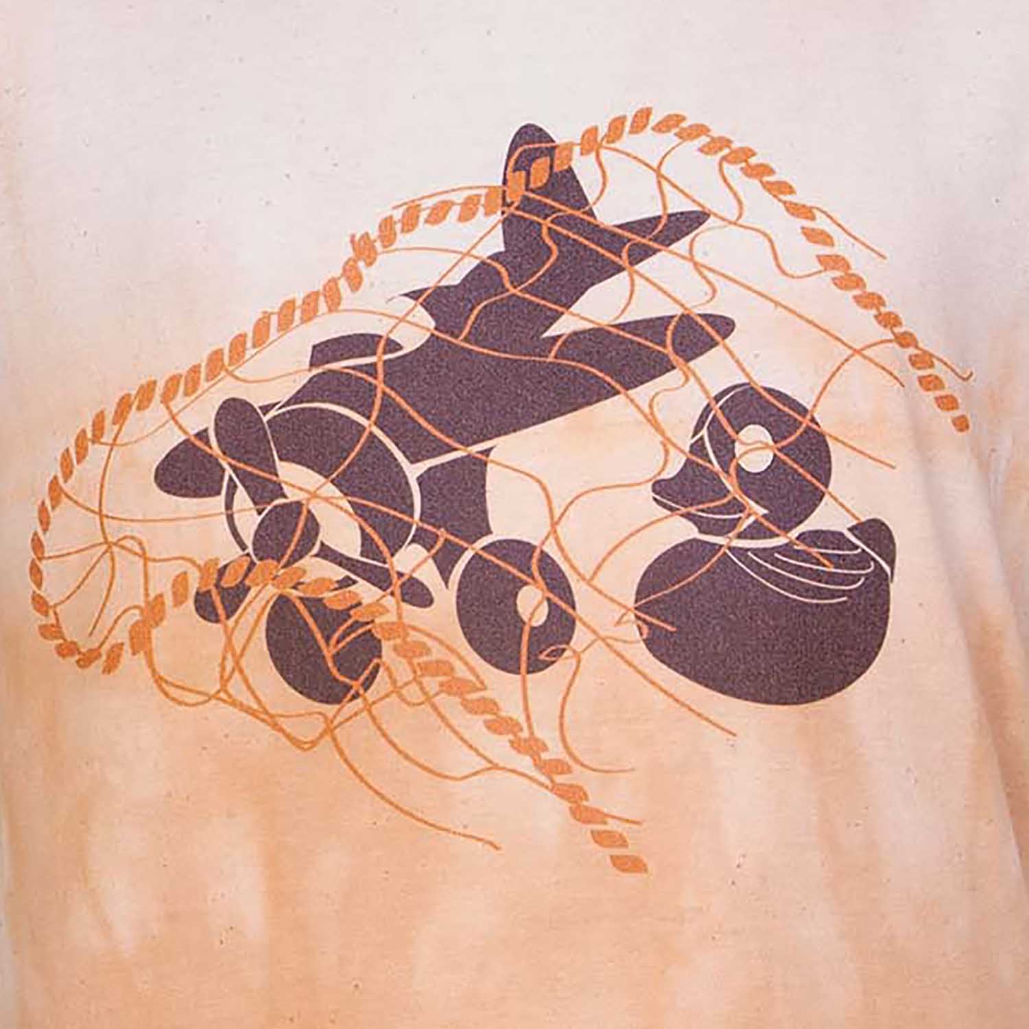 Artisanal T-Shirt Naturally Dyed with Organic Yellow Onion – view 3 – Infantium Victoria