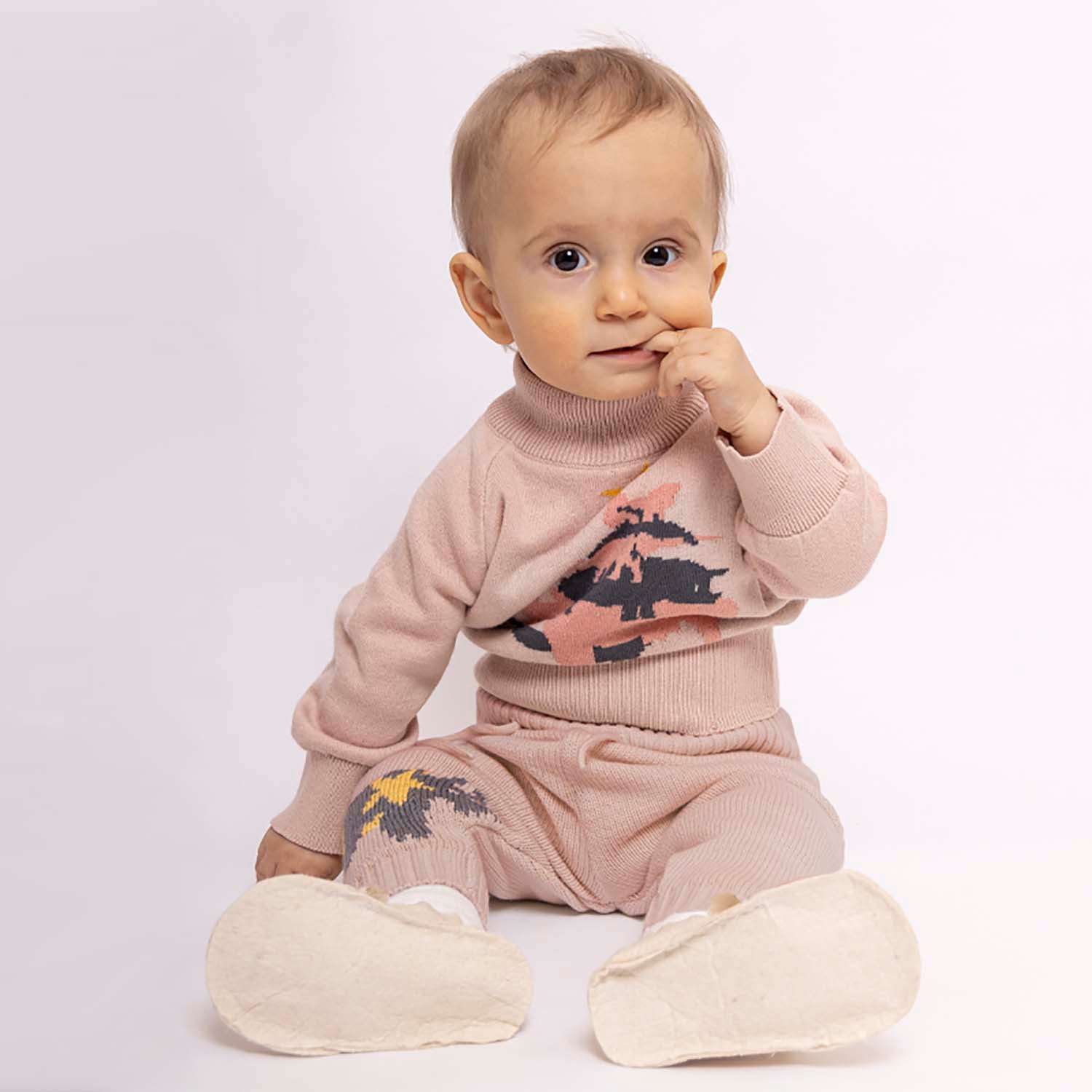 Baby Christmas Leggings in Pink – view 2 – Infantium Victoria