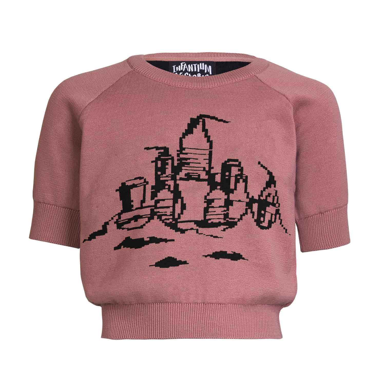 Pink Knit Top with Beach Castle for Kids – Infantium Victoria