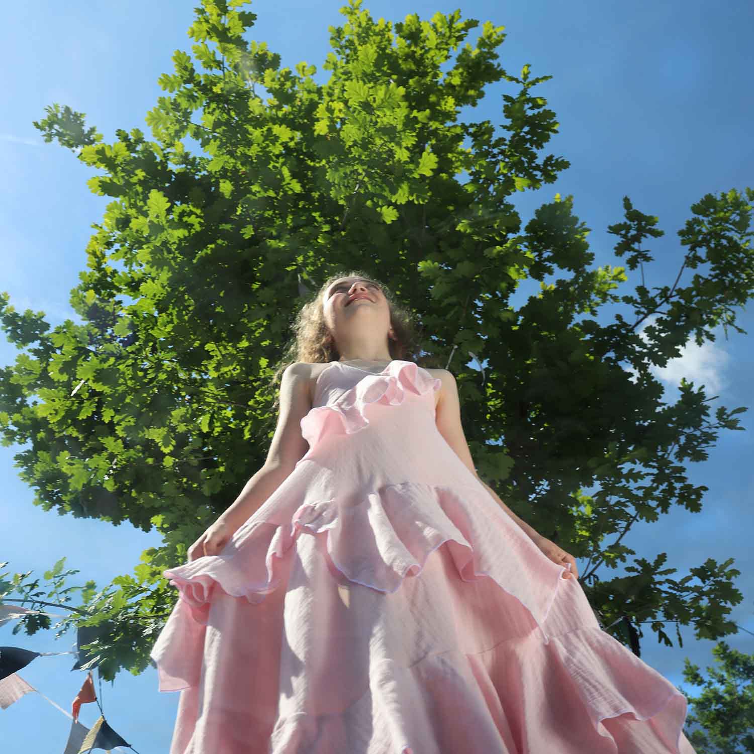 Light Pink Flower Girls Dress – view 4 – Infantium Victoria