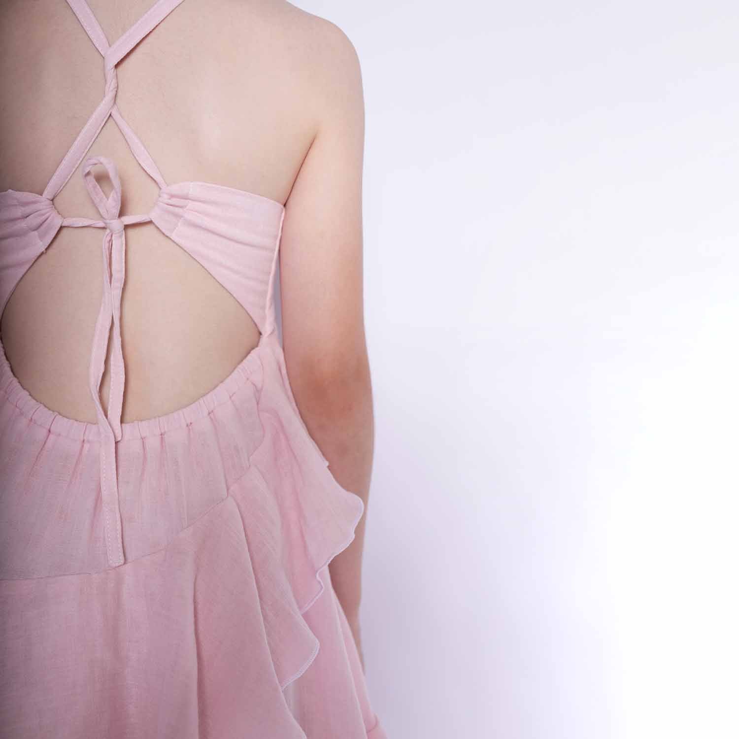 Light Pink Flower Girls Dress – view 3 – Infantium Victoria