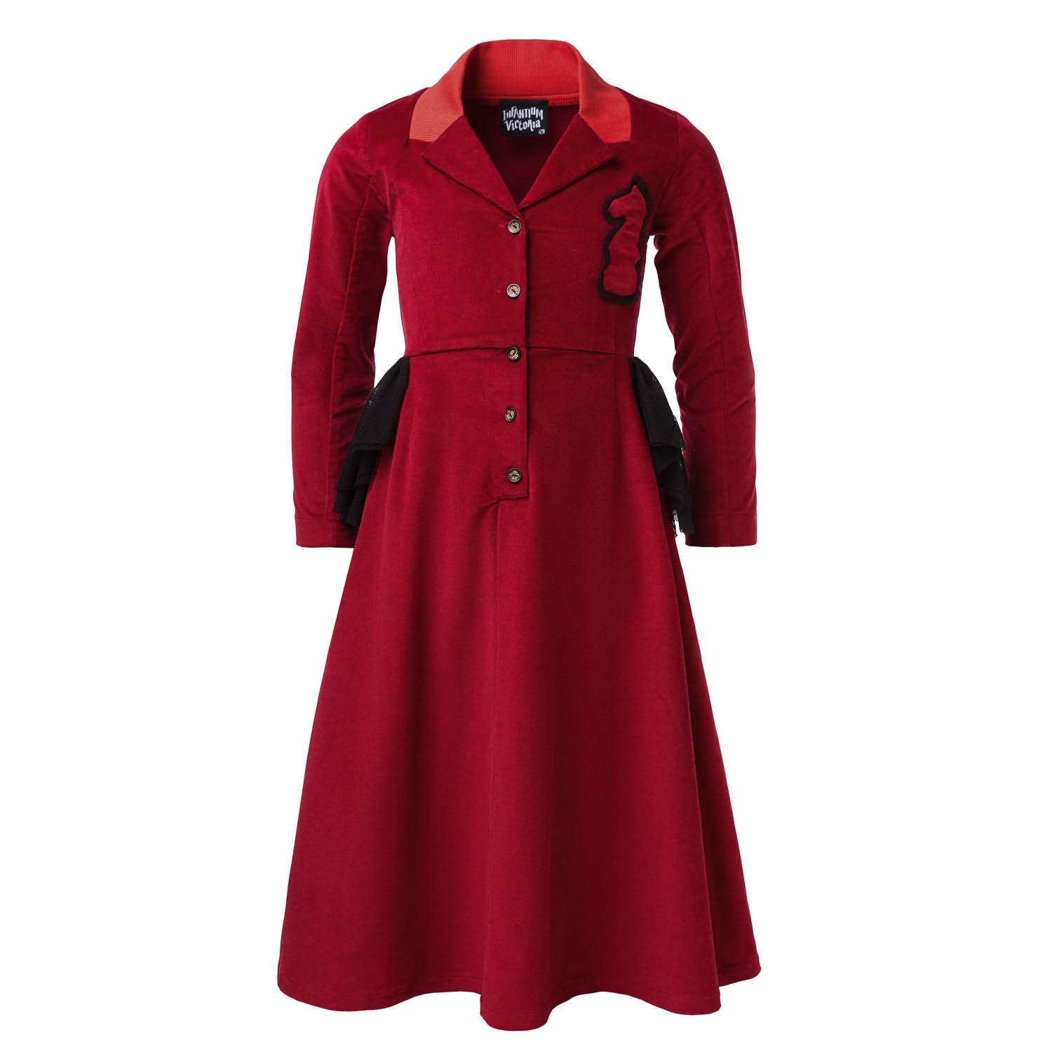 Red Velvet Bustle Dress – Infantium Victoria